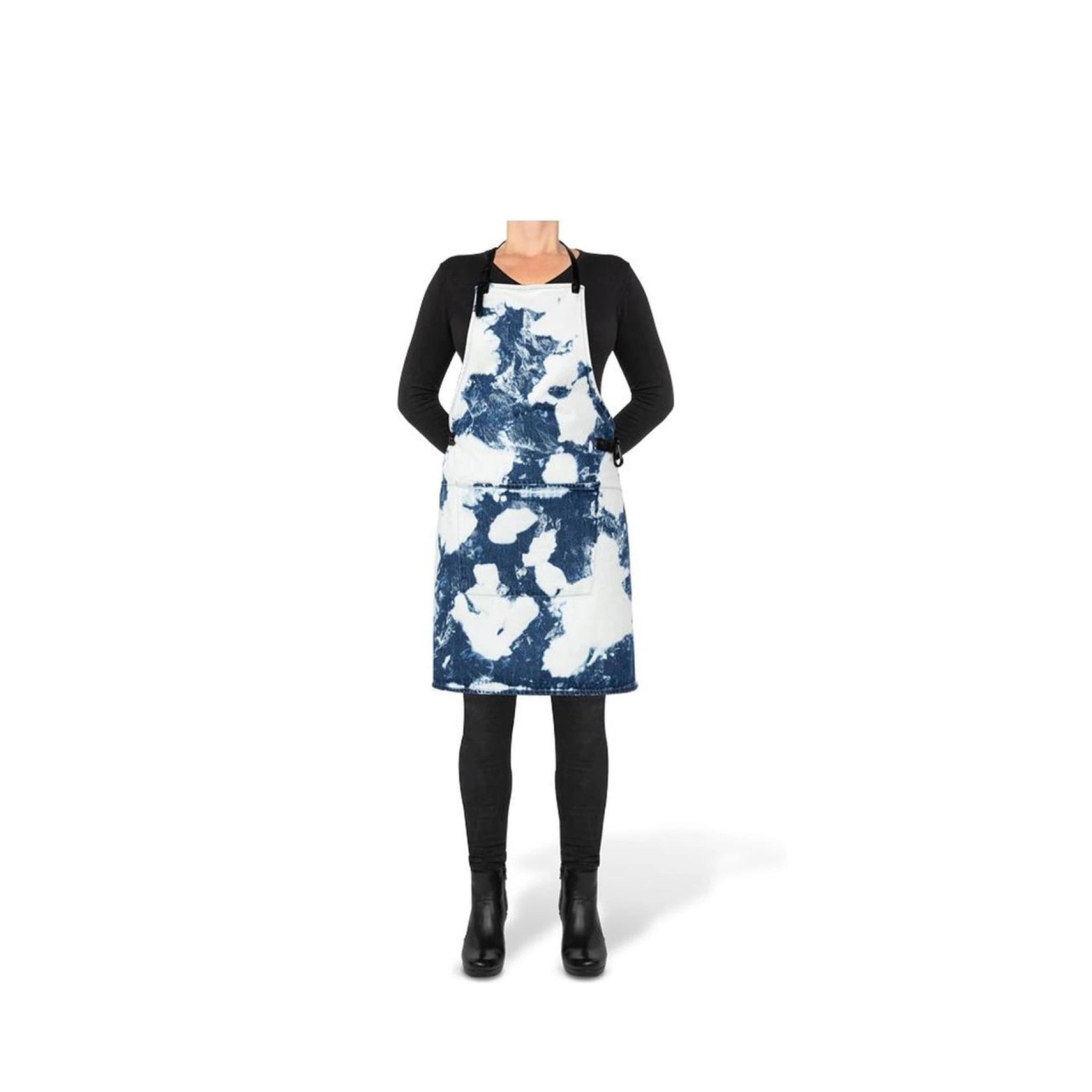 Dutchdeluxes apron in BBQ style, blue stained