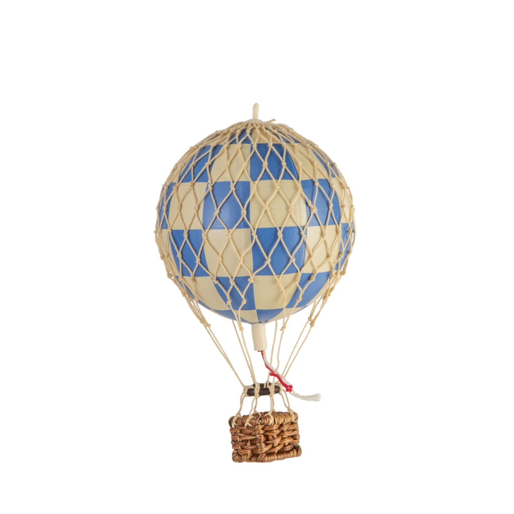 Authentic Models Floating The Skies Balloon Model, Check Blue, Ø 8.5 Cm