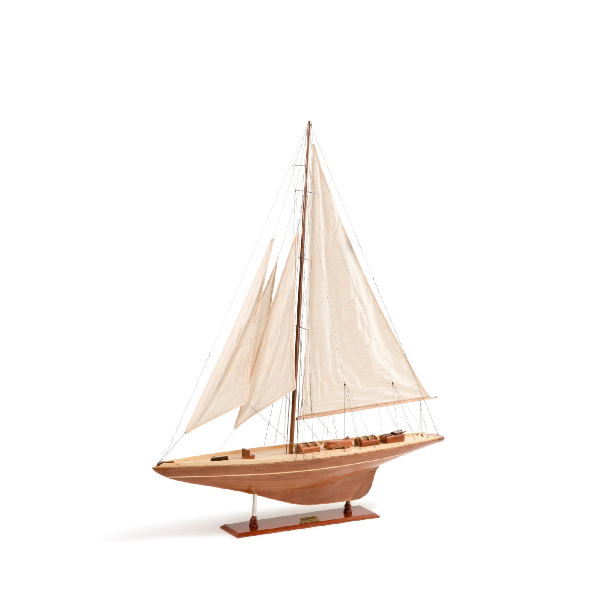 Authentic Models Shamrock Yacht Wood Sailing Ship Model
