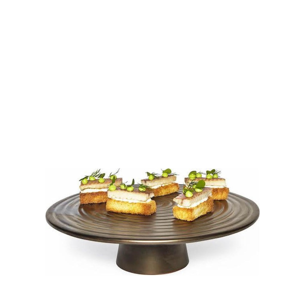 Dutchdeluxes cake stand Ø 32 cm, matt platinum