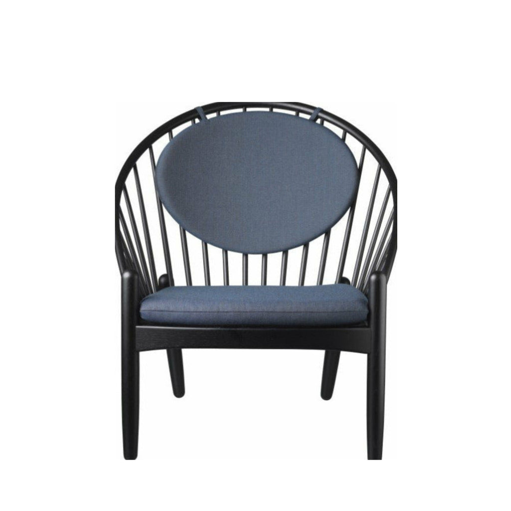 FDB Møbler J166 Jørna Armchair Seat Cushion in Crisp Dark Blue Wool