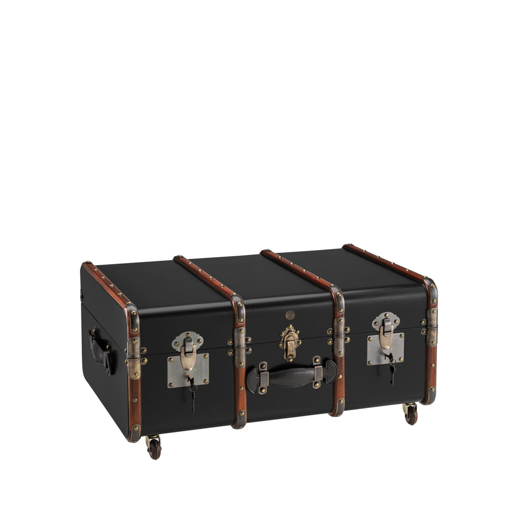 Authentic Models Stateroom Trunk Coffee Table, Black