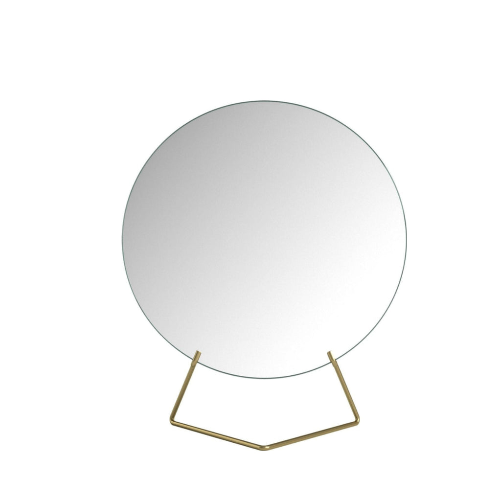 Elegant Moebe Standing Mirror Ø20 cm in Brass - Minimalist Design Decor