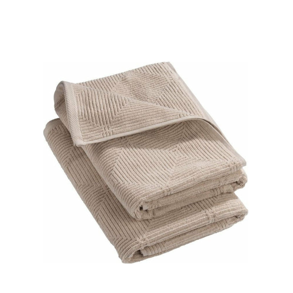 FDB Møbler Kirkeby 2-Piece Beige Bath Towel Set – 100% Organic Cotton