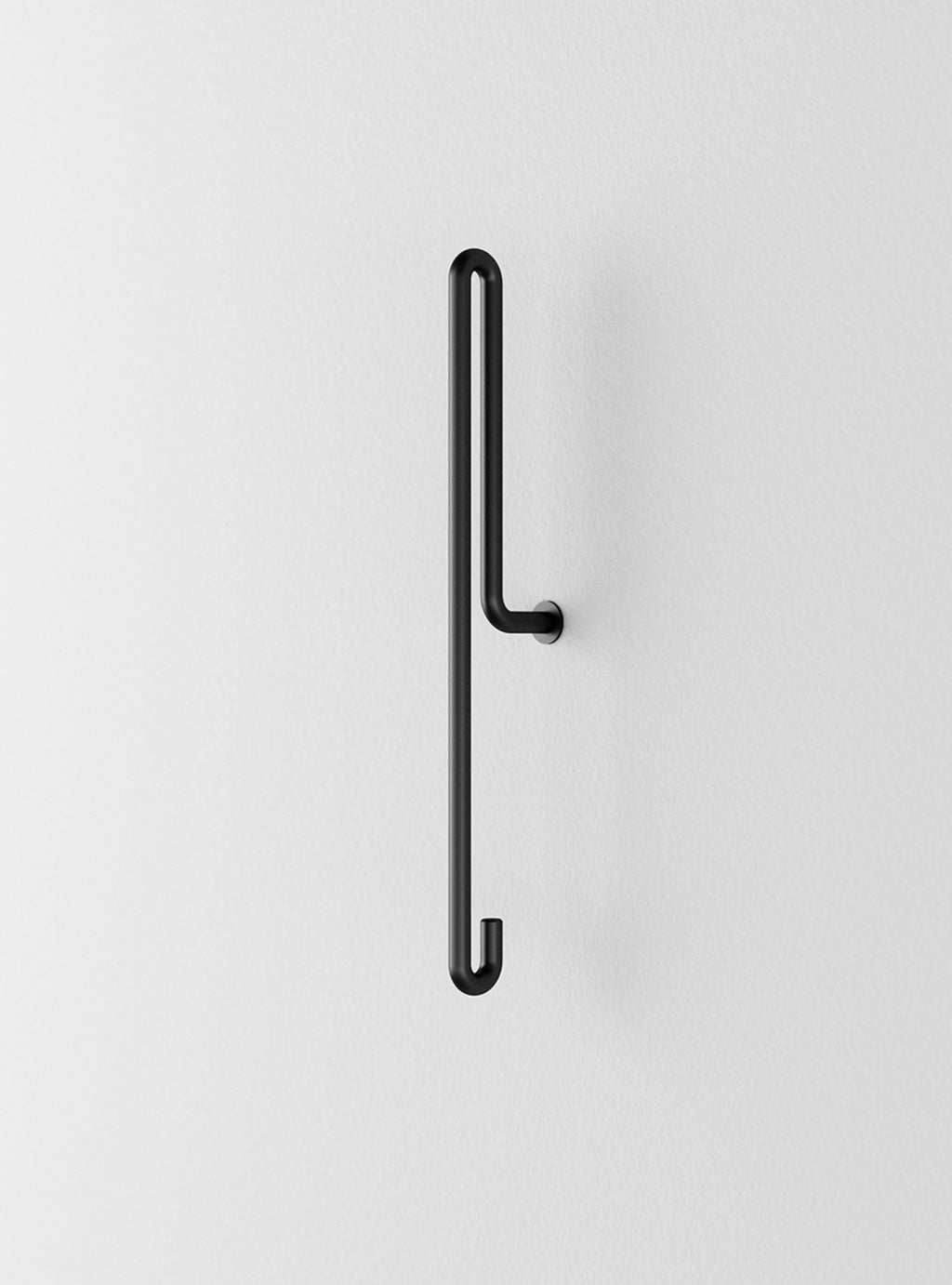 Moebe Large Black Wall Hook - Stylish Steel Coat & Key Hanger