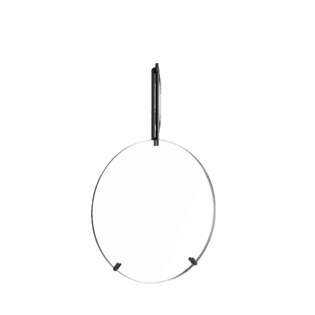 Sleek Black Moebe Wall Mirror Ø30 cm - Minimalist Design with Steel Frame