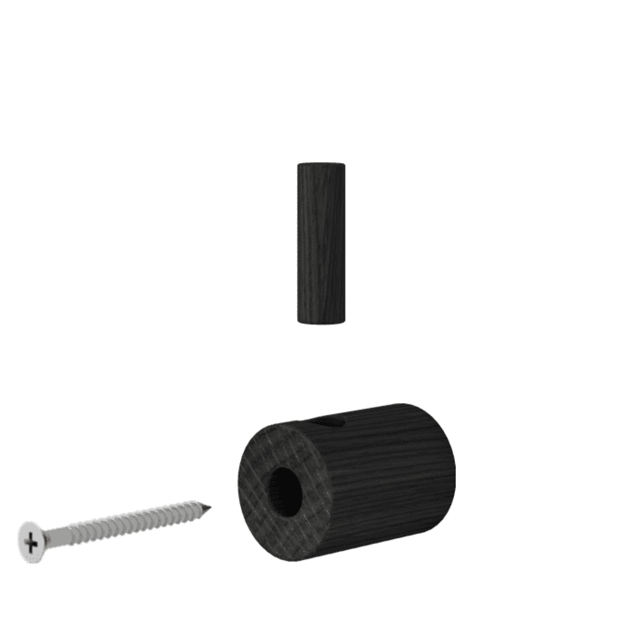 Moebe Black Oak Wall Hook: Stylish, Hidden-Screw Design for Any Décor