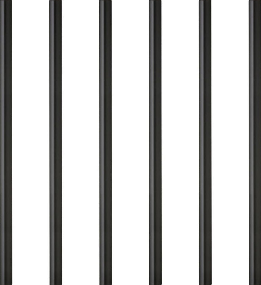 Lyngby Glas straw 6 pcs. black, 6 pcs.