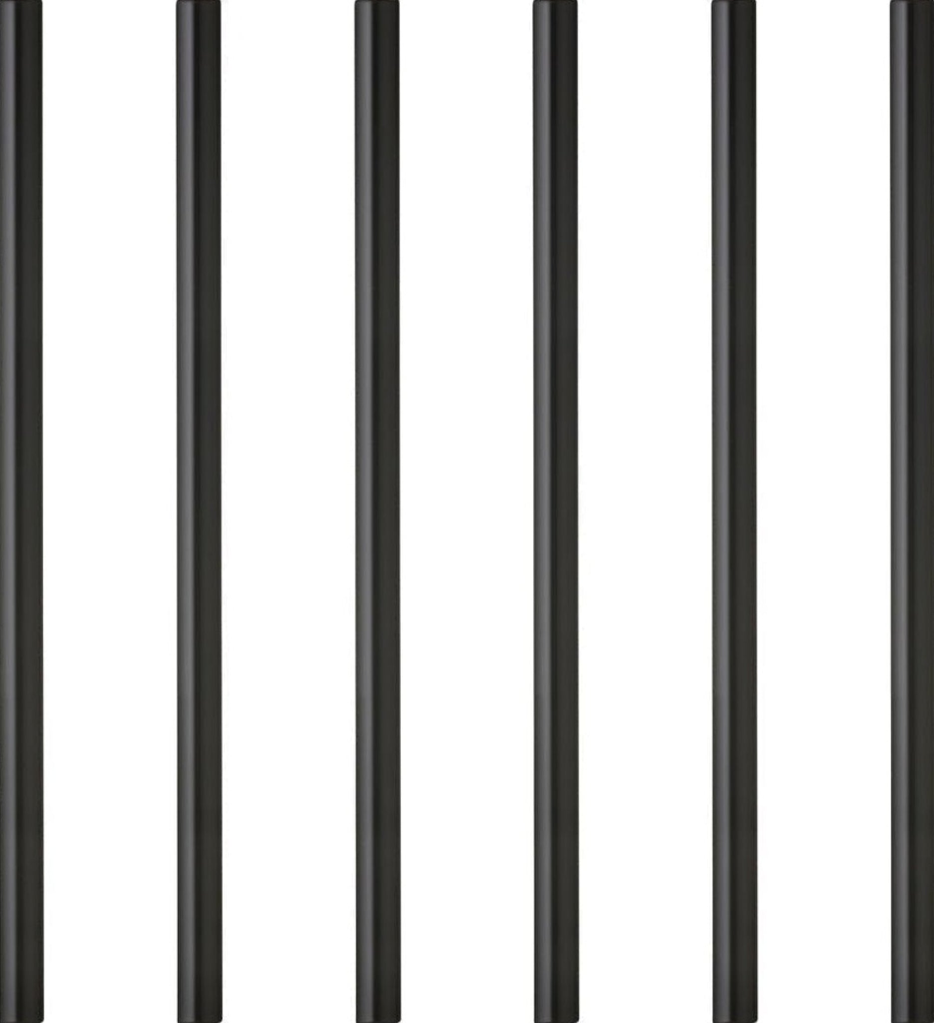 Lyngby Glas straw 6 pcs. black, 6 pcs.