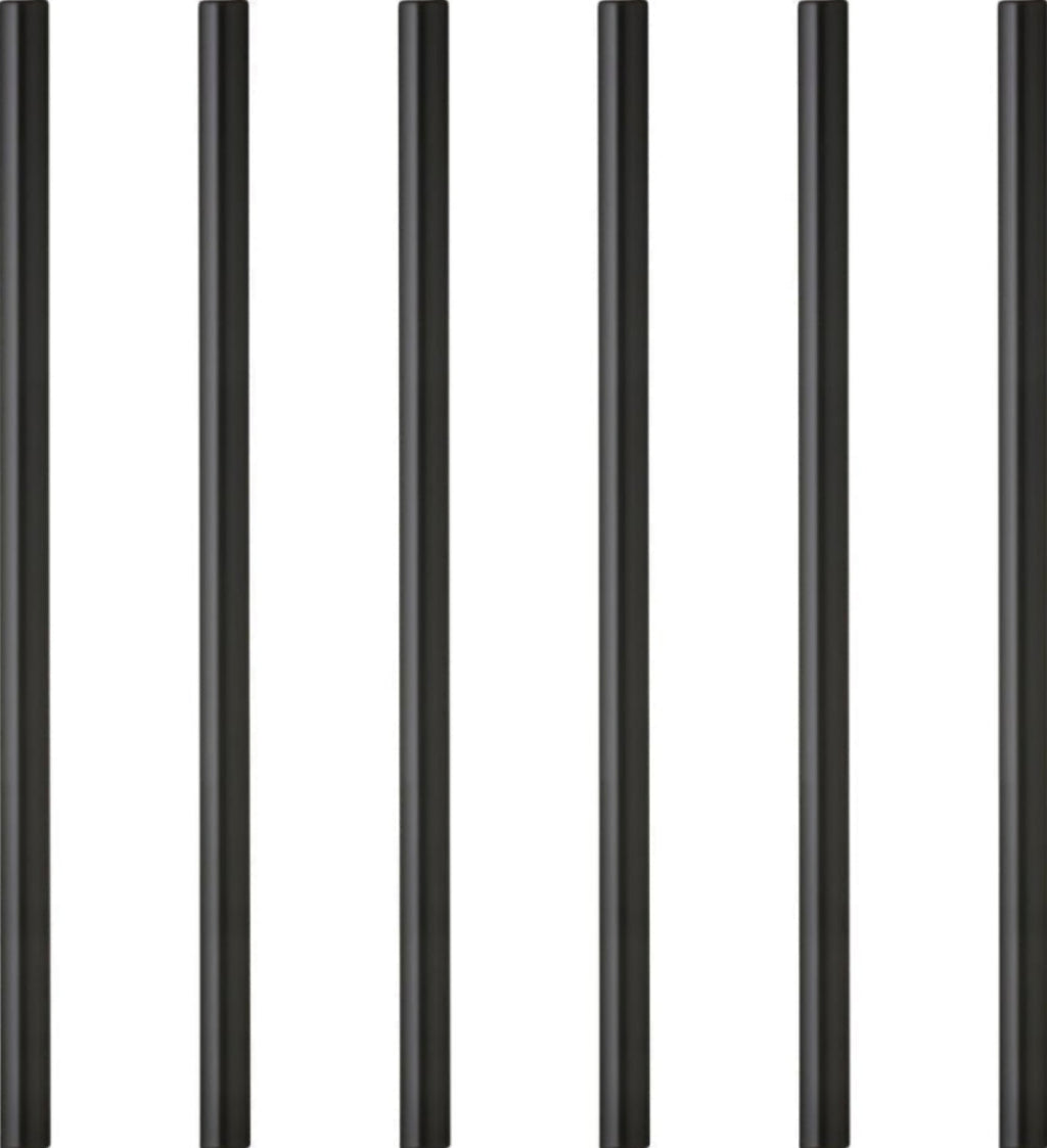 Lyngby Glas straw 6 pcs. black, 6 pcs.