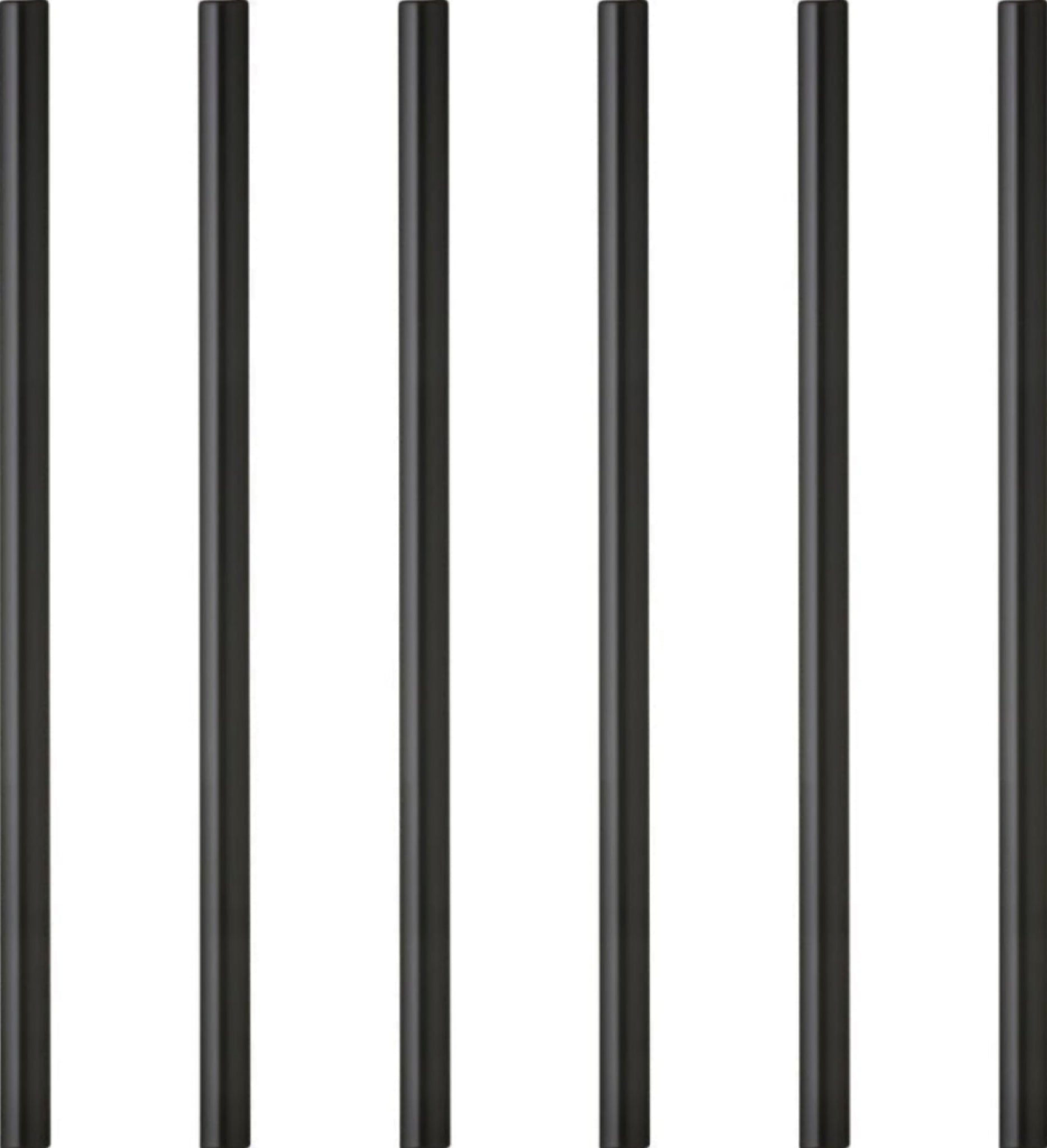 Lyngby Glas straw 6 pcs. black, 6 pcs.