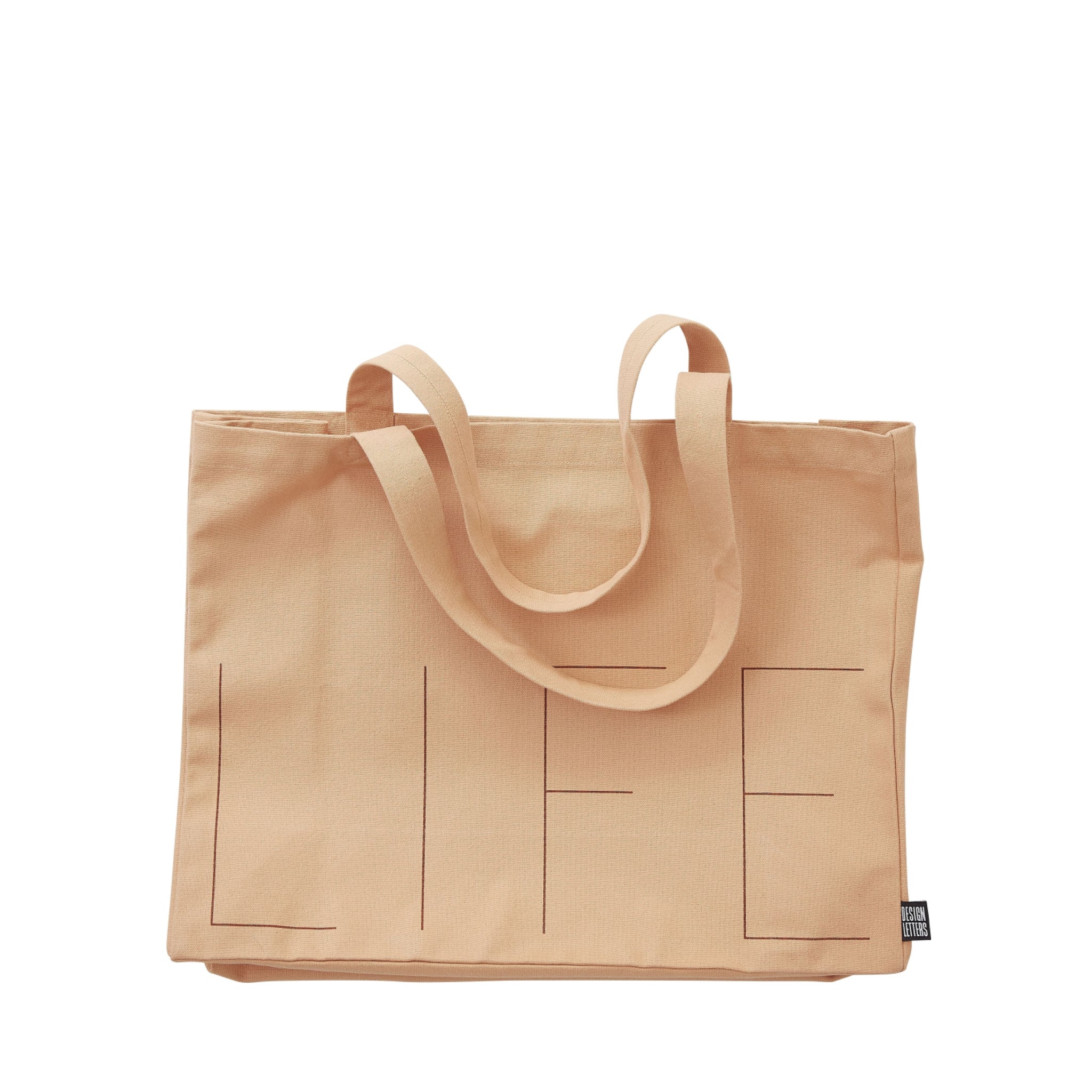 Design Letters Life Carrying Bag, Peach