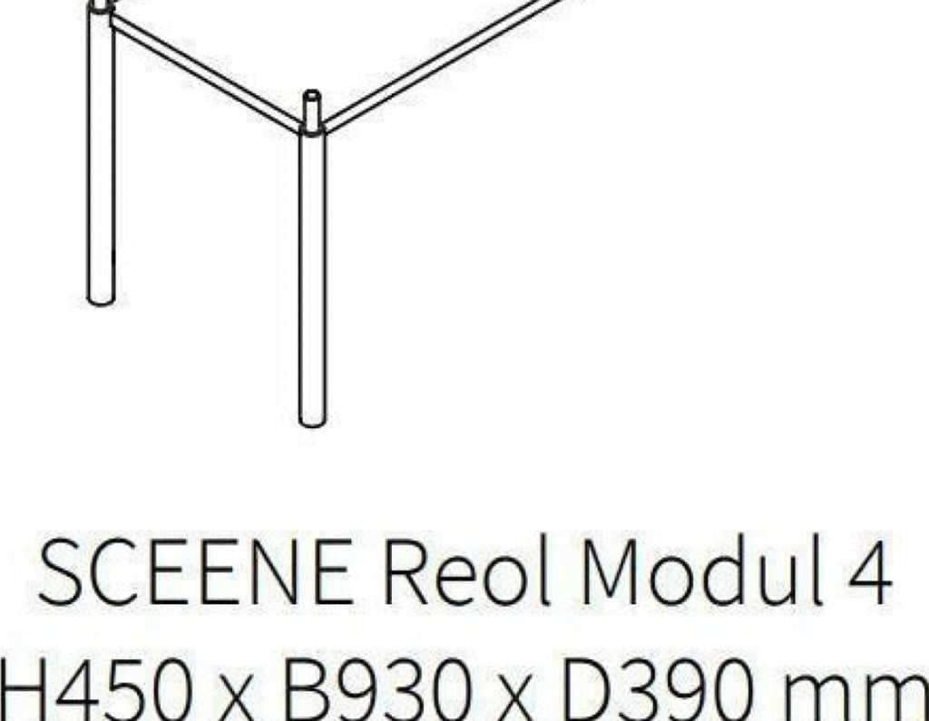 Gejst Sceene Reol Module 4 - Black Oak Modular Shelf 450x930x390mm