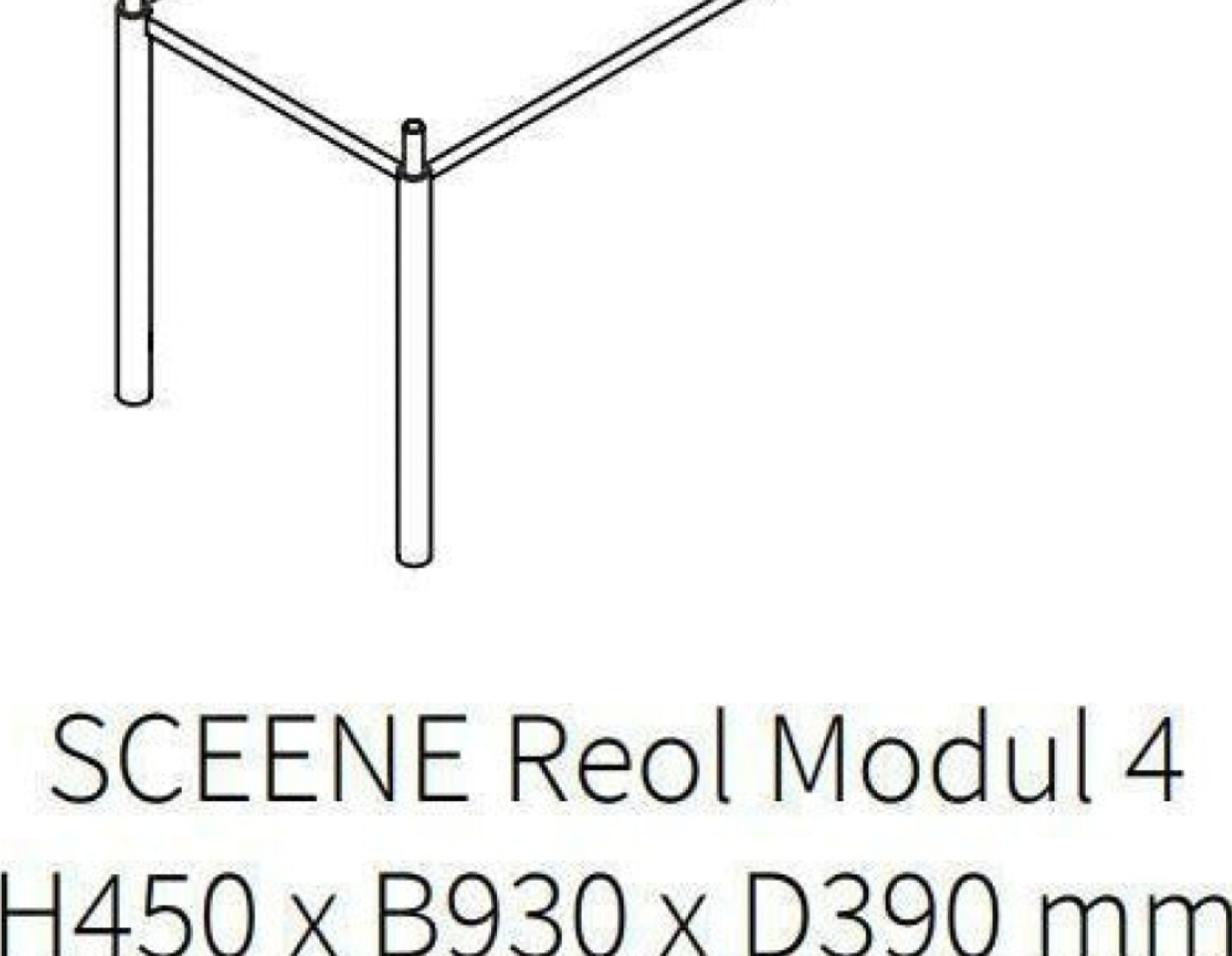 Gejst Sceene Reol Module 4 - Black Oak Modular Shelf 450x930x390mm