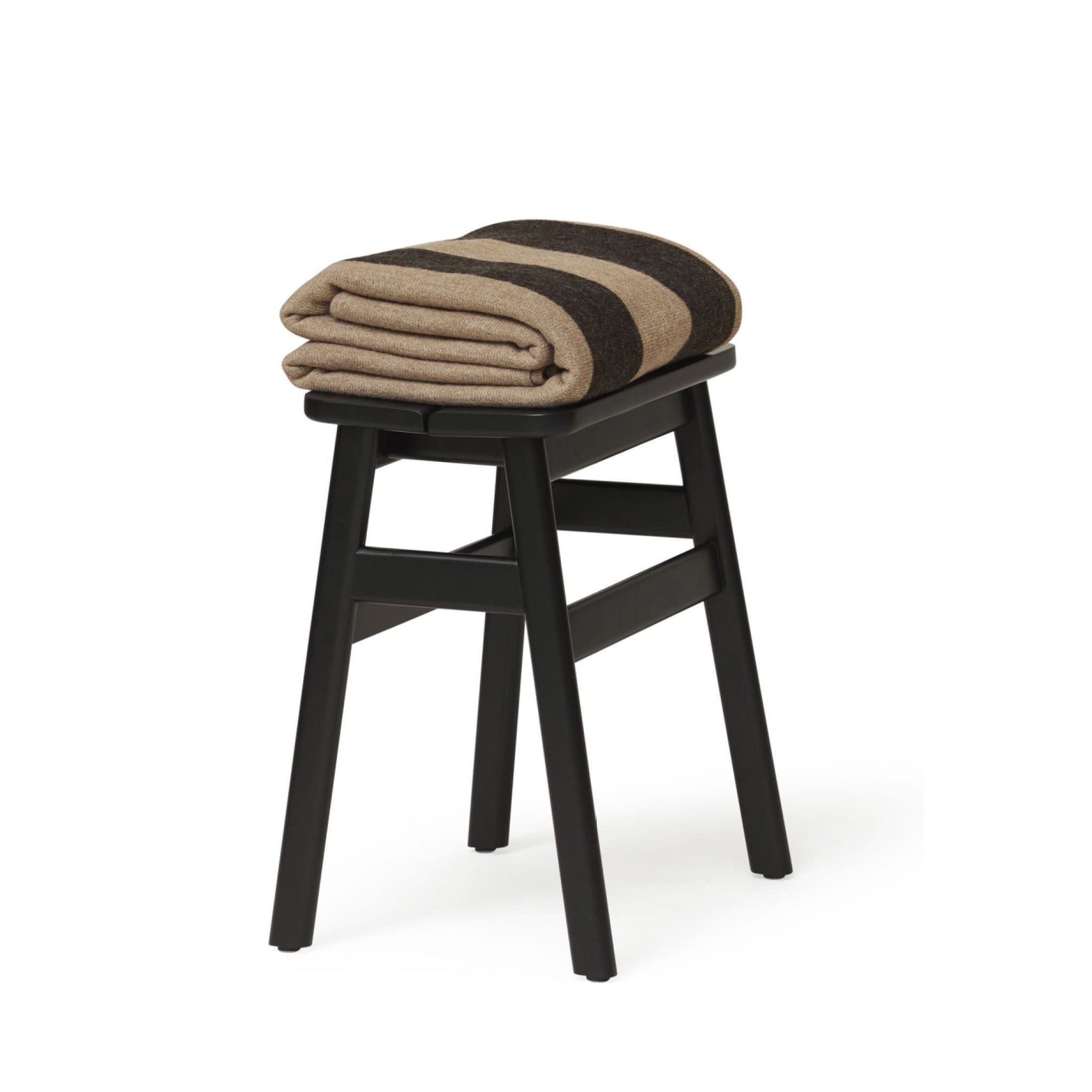 Form & Refine Angle Standard Stool 46 Cm — Black-stained Solid Beech