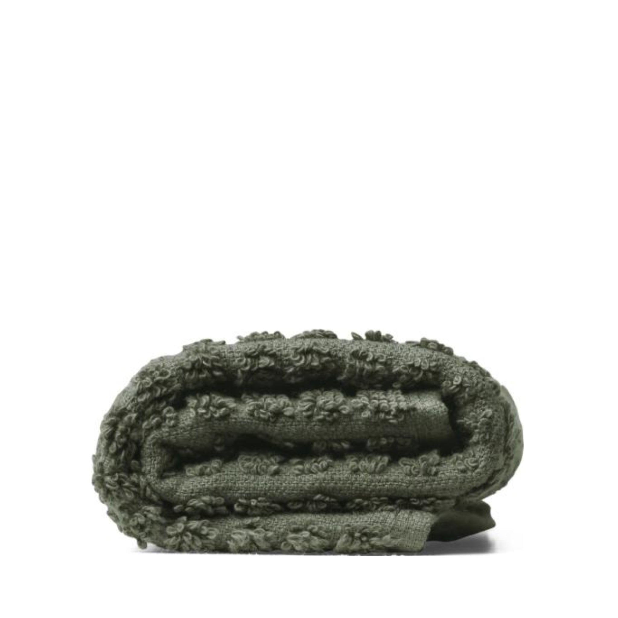 Juna Check Washcloth Dark Green, 30x30 Cm