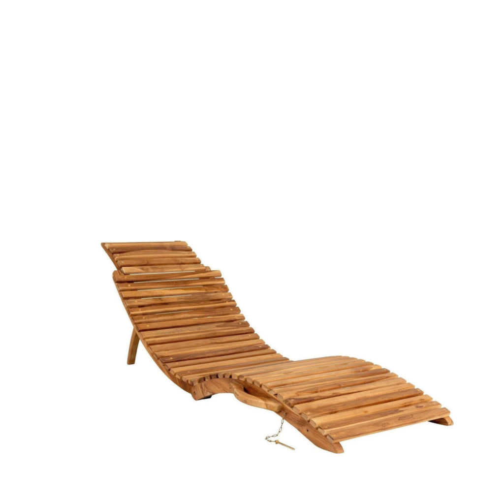 House Nordic Arrieta Sunlounger In Teak Wood, Nature
