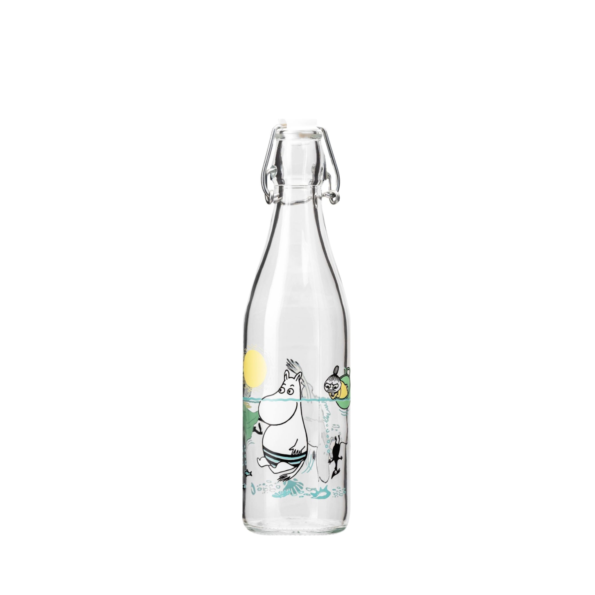 Muurla Moomin Glass Bottle, Fun In The Water