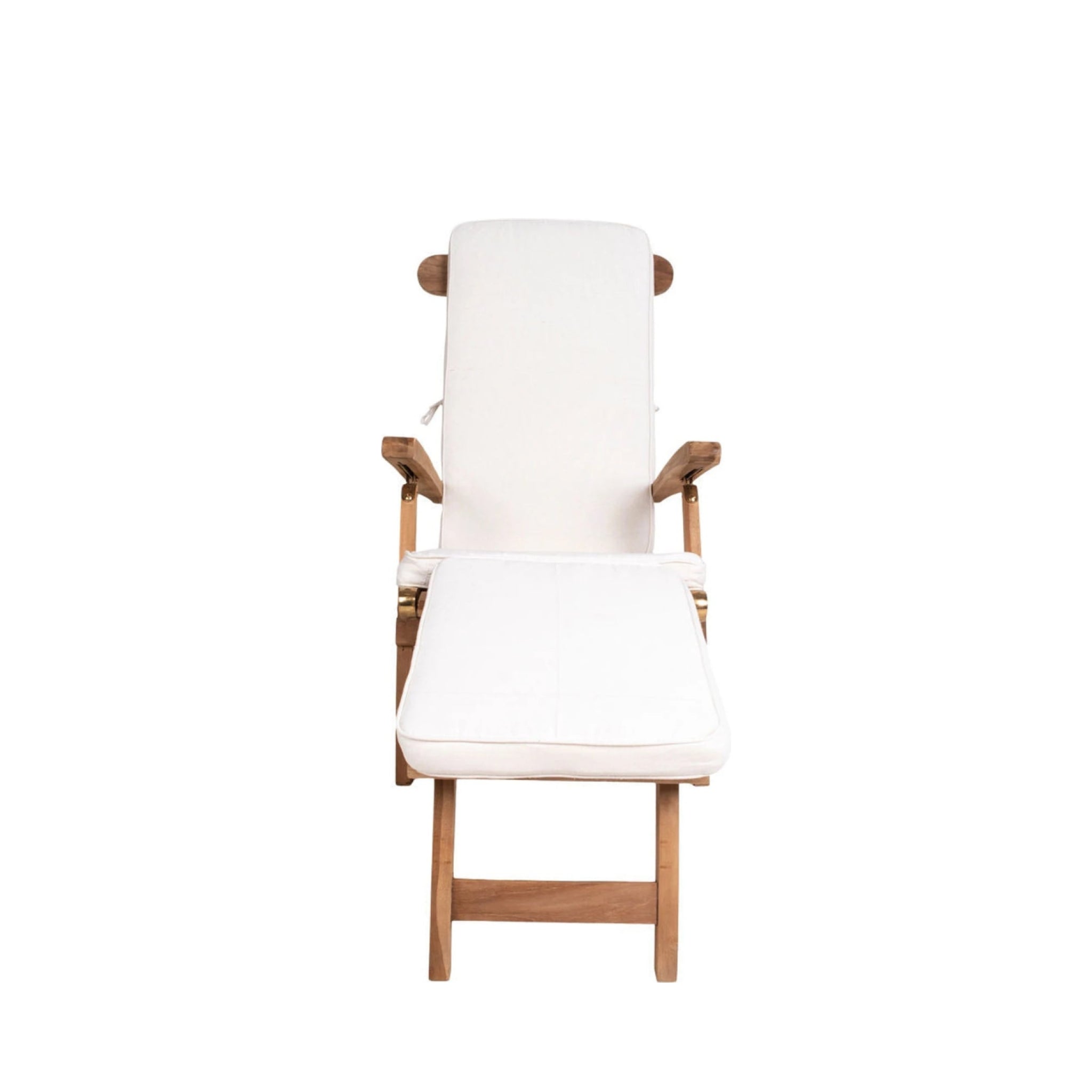 House Nordic Arrecife Cushion Deck Chair In Cotton, White