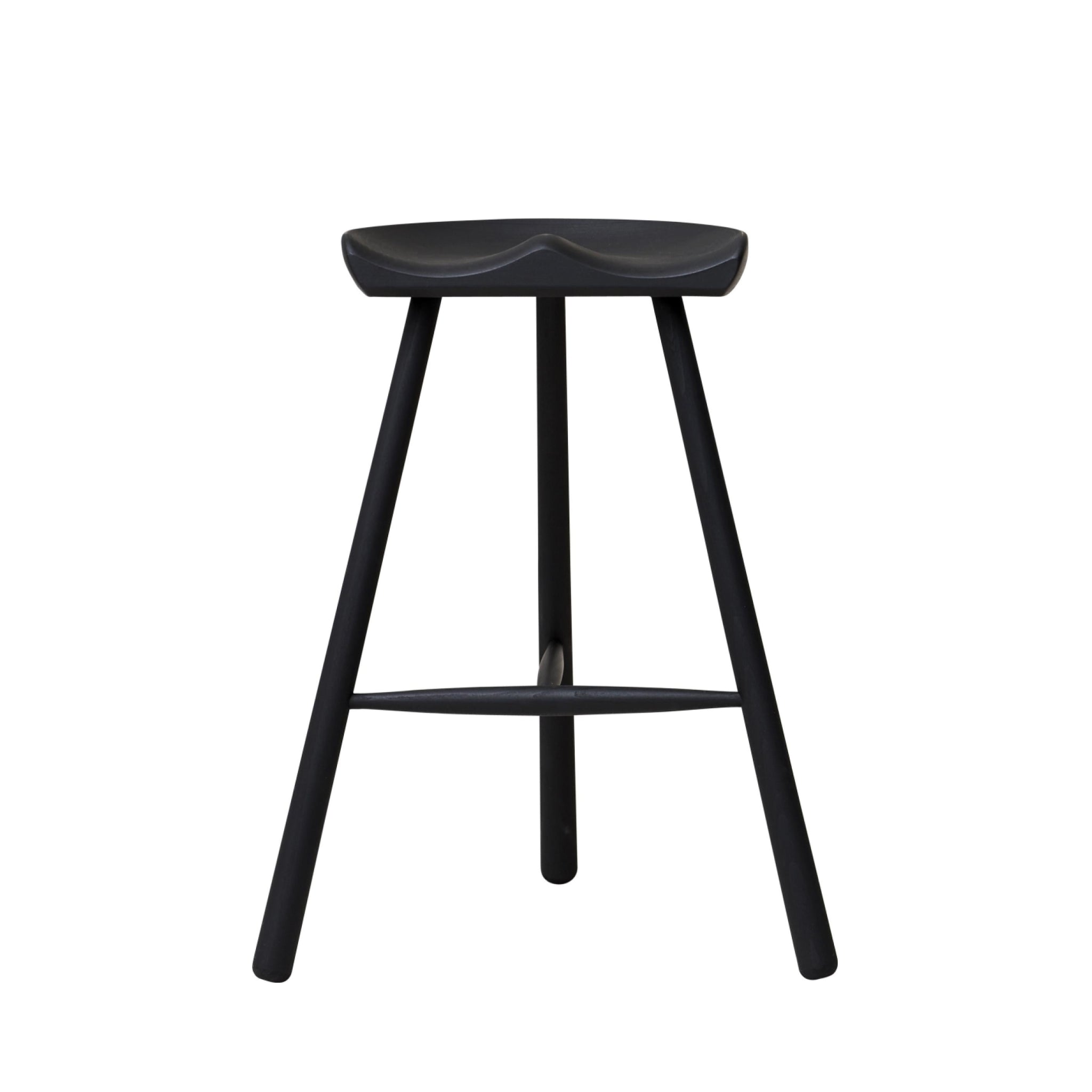 Form & Refine Shoemaker Chair No. 68 — Black-stained Beech, Solid Seat