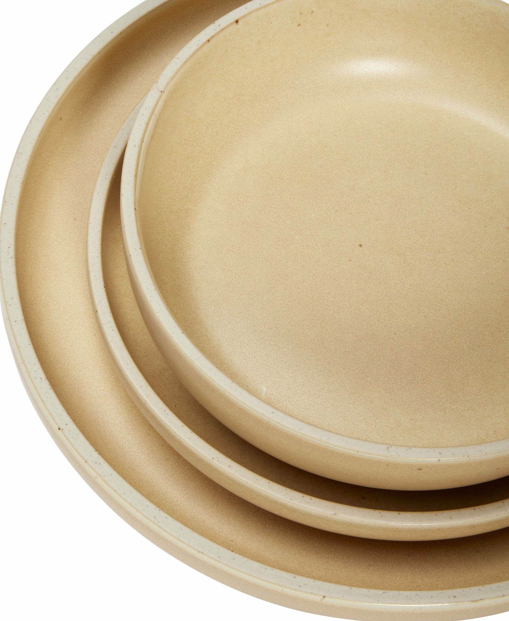 Hübsch Dawn Bowls Set Of 3, Sand