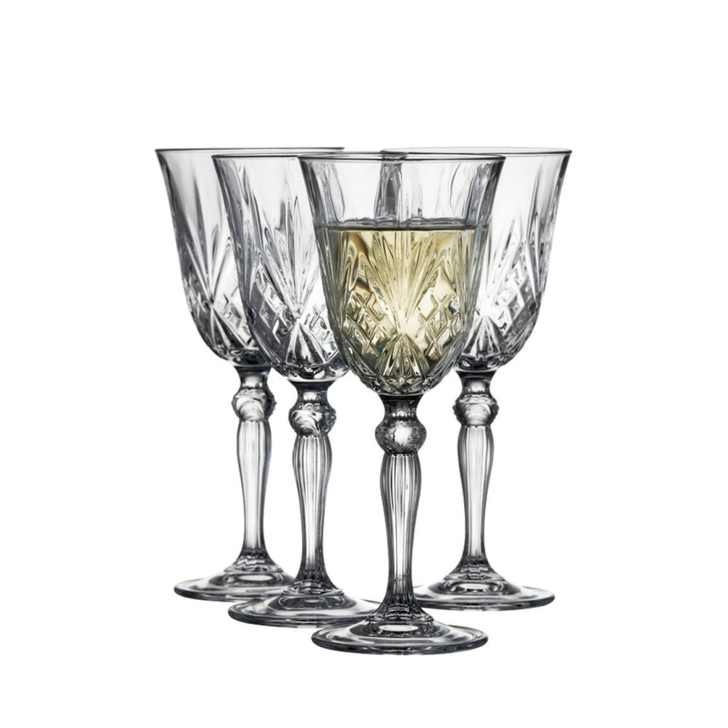 Lyngby Glas Melodia Krystal white wine glass 21 cl, 4 pcs.