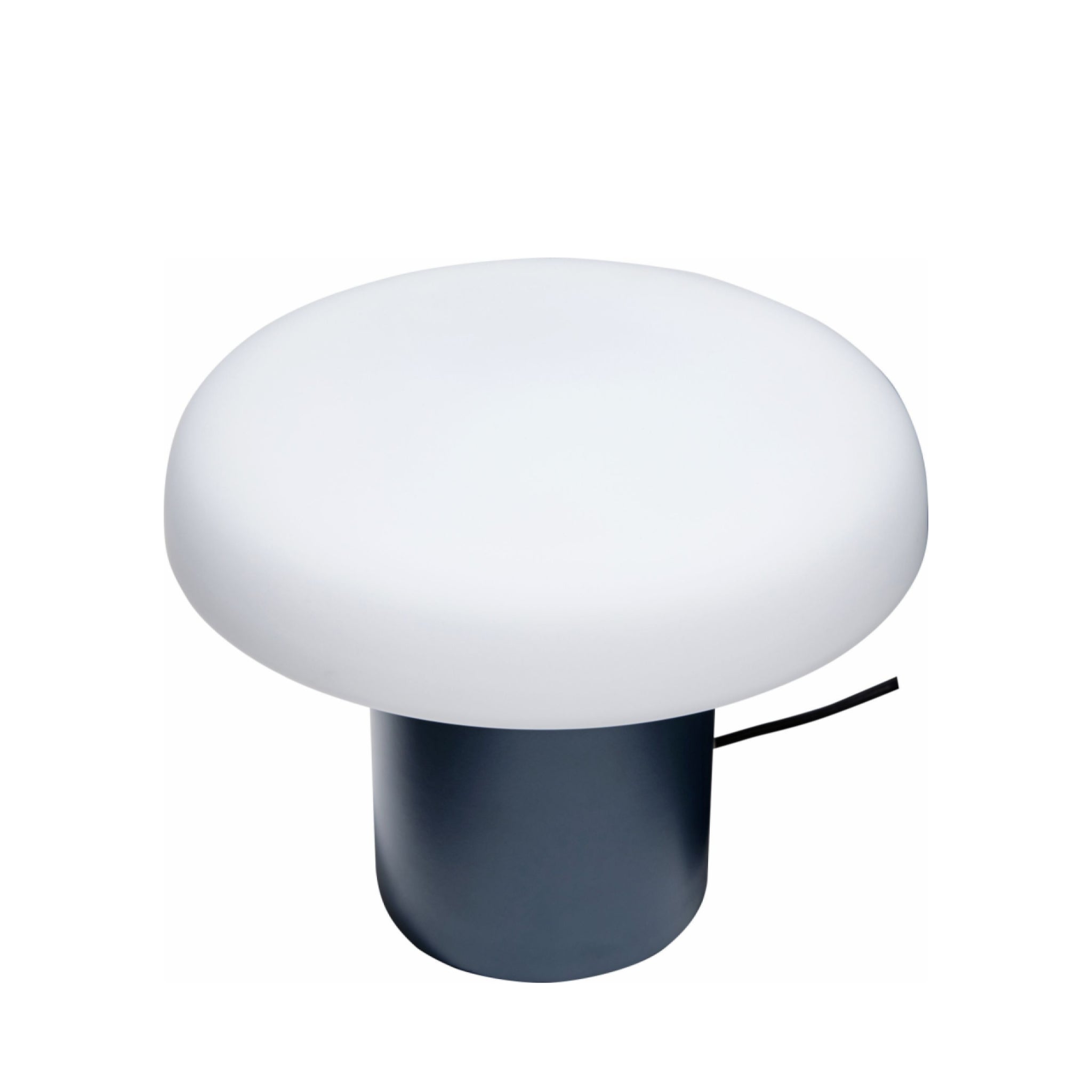 Hübsch Ateliers Dark Blue Table Lamp with Opal Glass Shade - Stylish Lighting