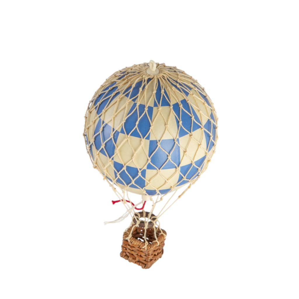 Authentic Models Floating The Skies Balloon Model, Check Blue, Ø 8.5 Cm
