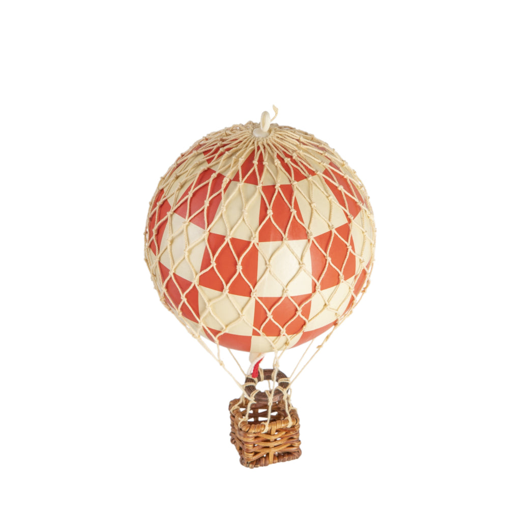 Authentic Models Floating The Skies Balloon Model, Check Red, Ø 8.5 Cm