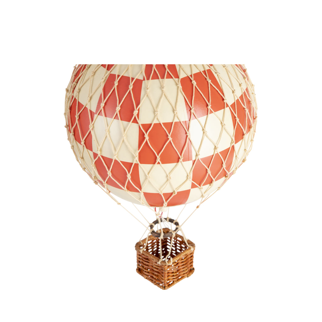 Authentic Models Travels Light Balloon Model, Check Red, Ø 18 Cm