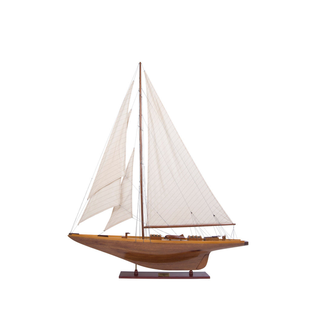 Authentic Models Shamrock Yacht Wood Sailing Ship Model