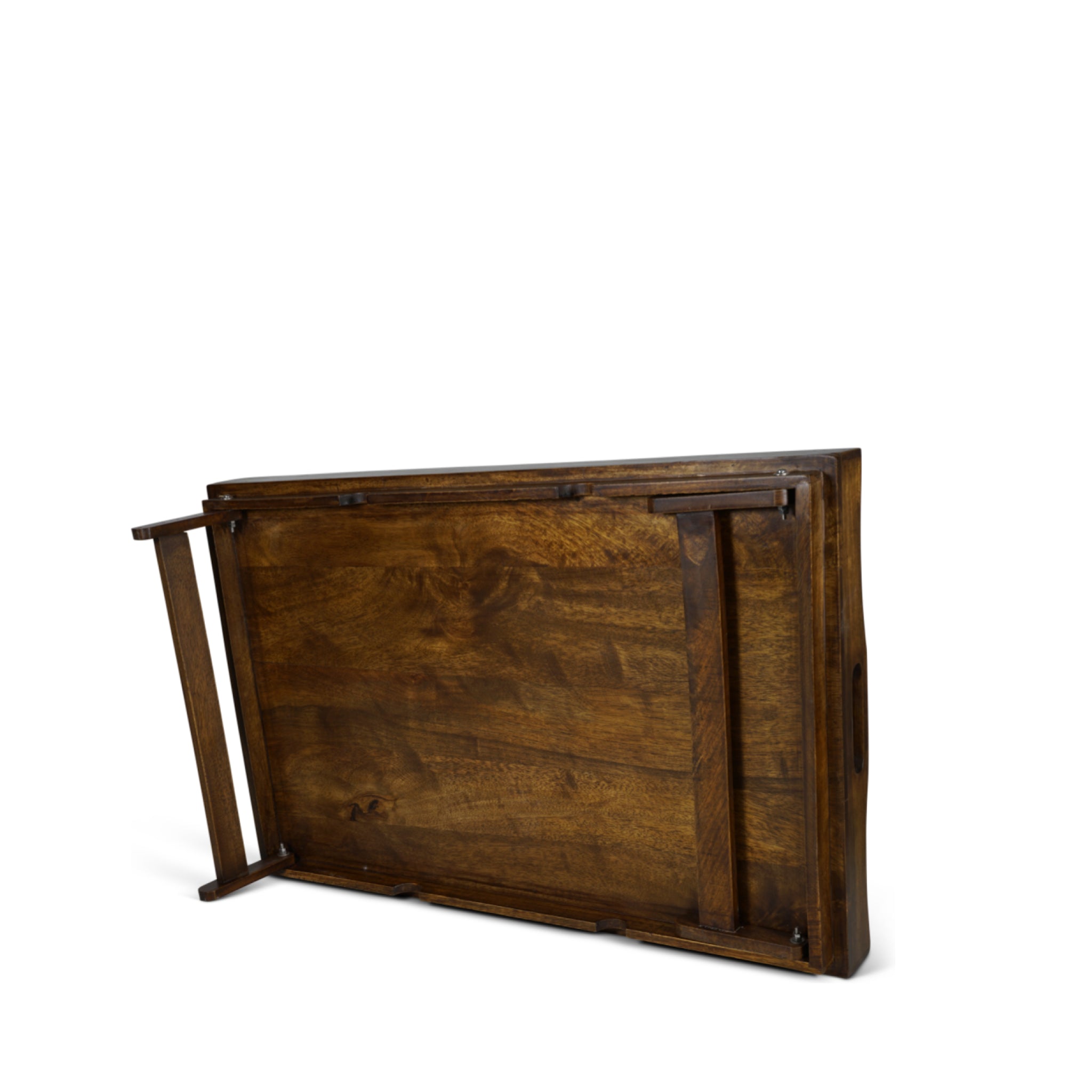 Authentic Models Wooden Serving Tray With Folding Feet, Large