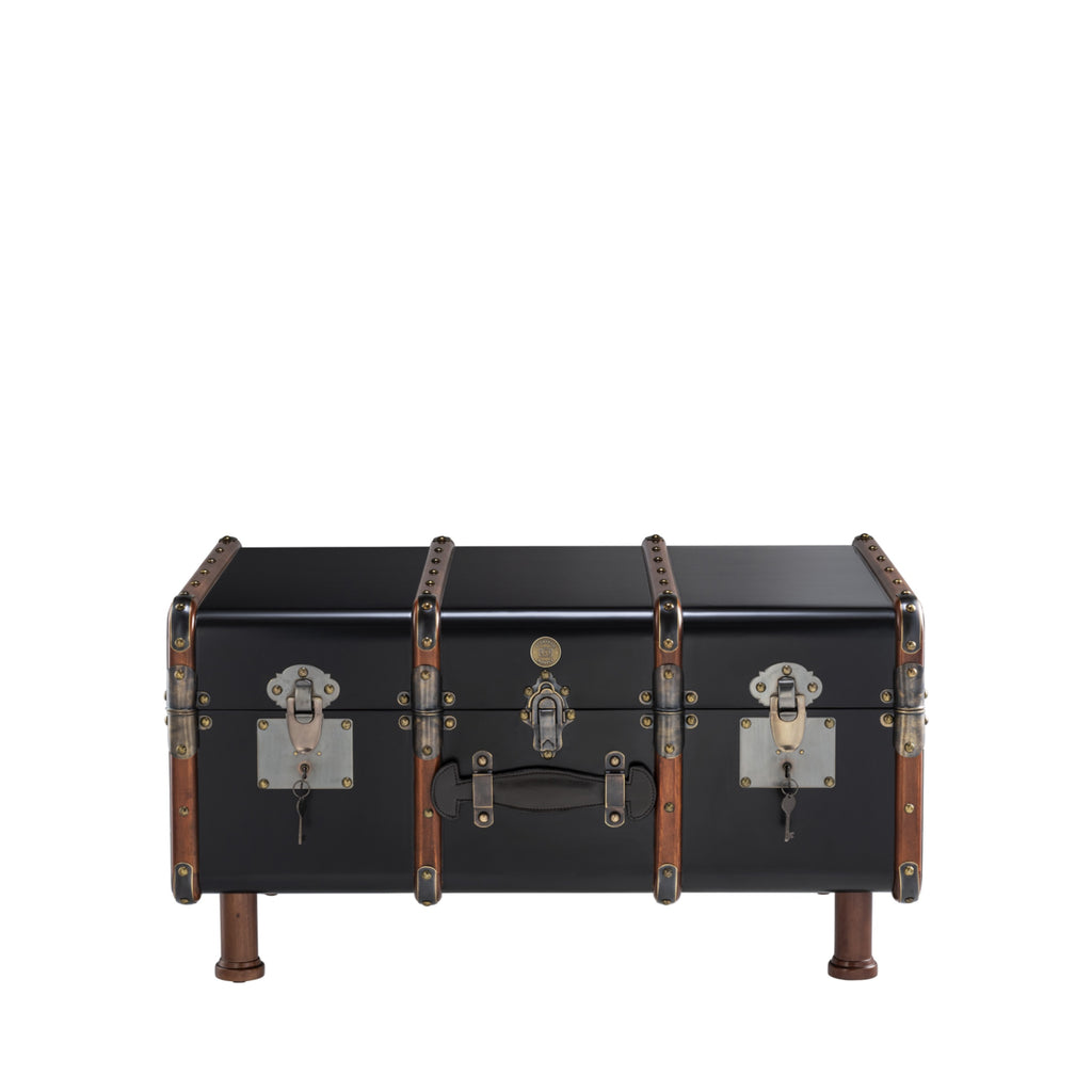 Authentic Models Stateroom Trunk Coffee Table, Black