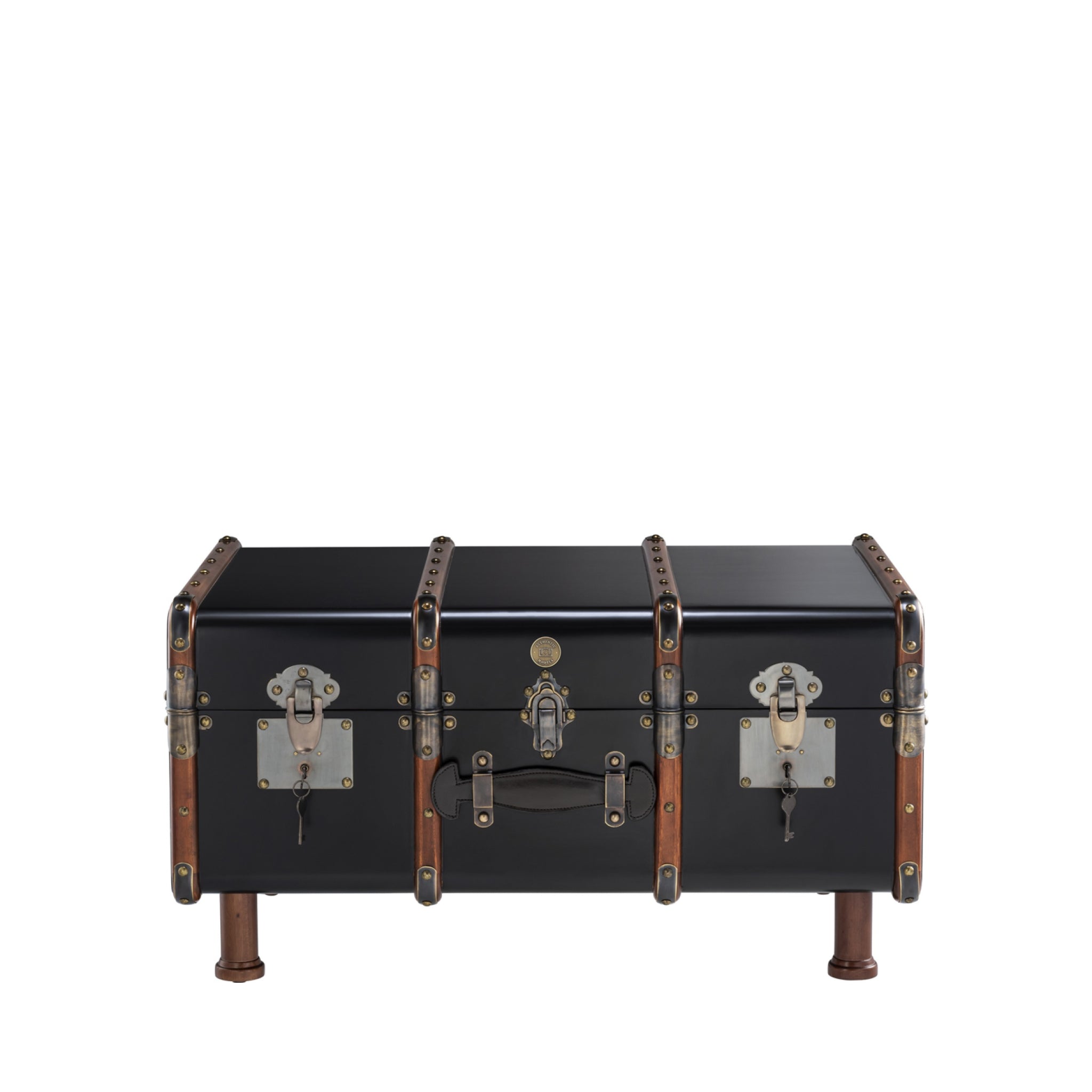 Authentic Models Stateroom Trunk Coffee Table, Black