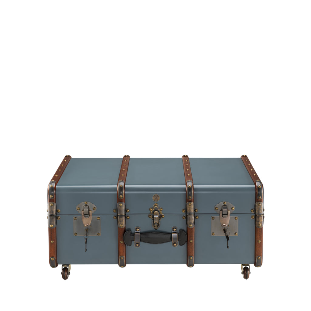 Authentic Models Stateroom Trunk Coffee Table, Petrol