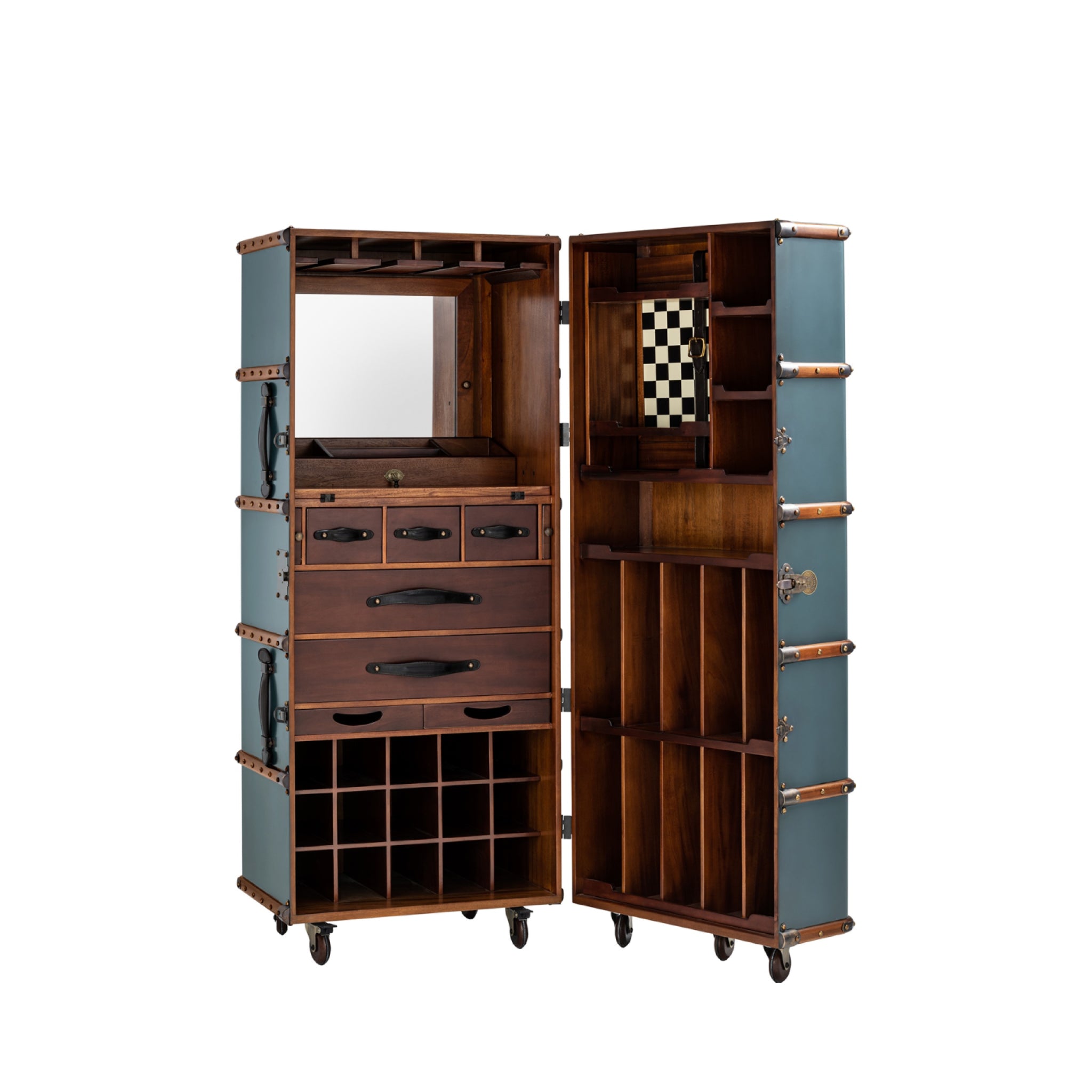 Authentic Models Stateroom Cabinet Case, Petrol