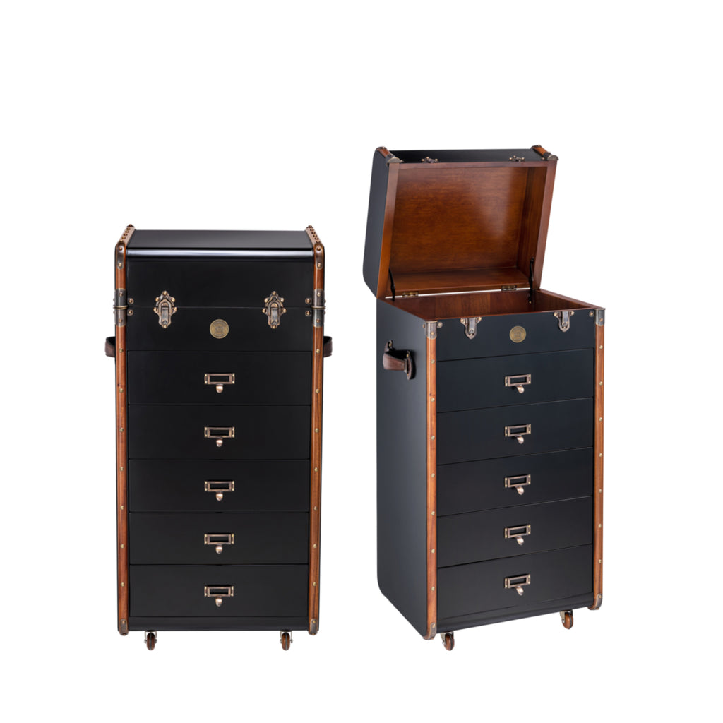 Authentic Models Stateroom Drawers Black, Large