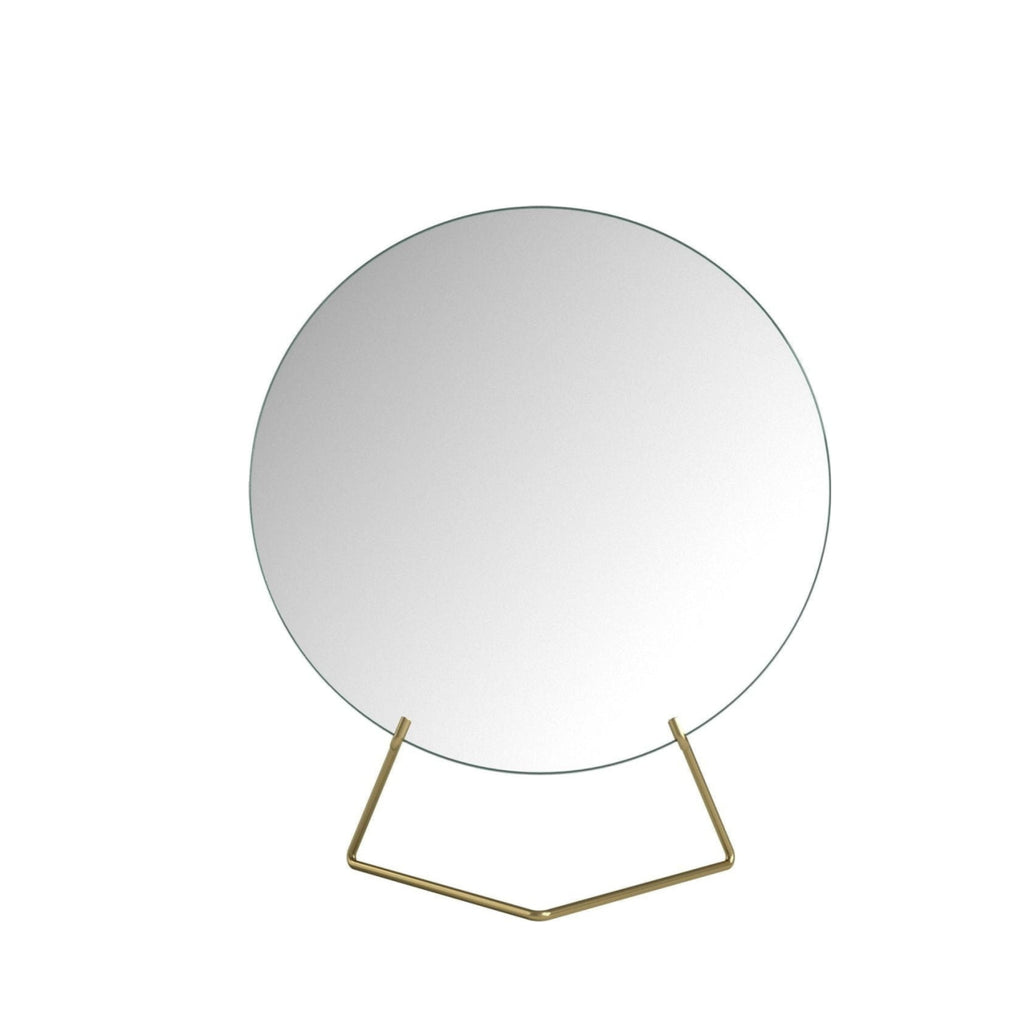 Elegant Moebe Standing Mirror Ø20 cm in Brass - Minimalist Design Decor
