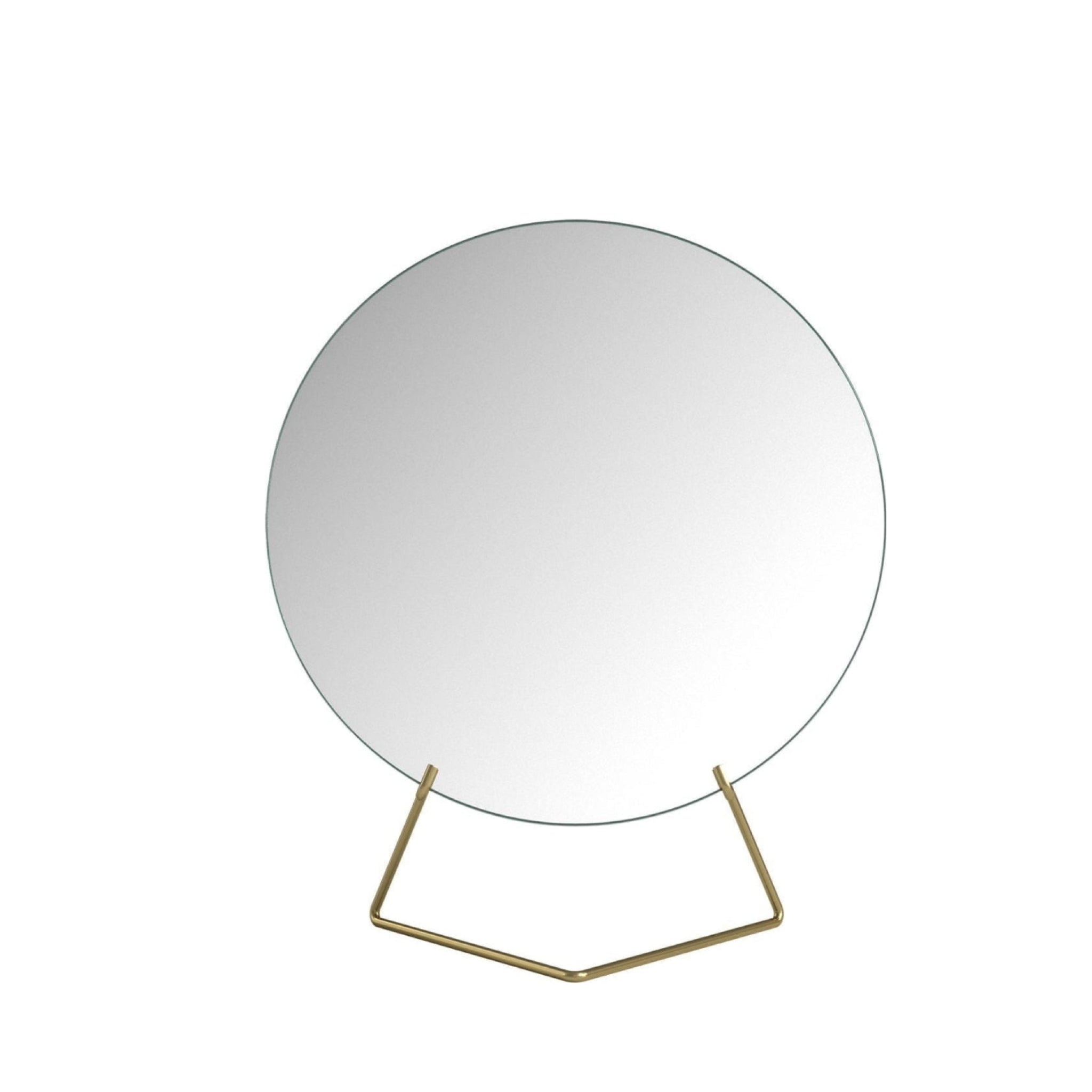 Elegant Moebe Standing Mirror Ø20 cm in Brass - Minimalist Design Decor