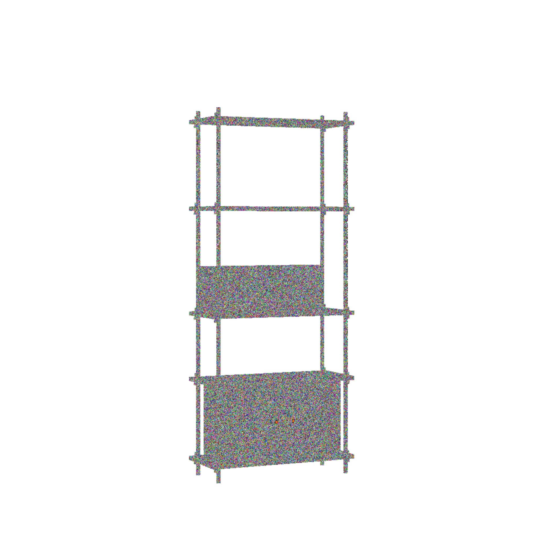 Moebe Shelving Set S.200.1.b, Smoked Oak Shelves, Black Legs (fsc Mix Credit)