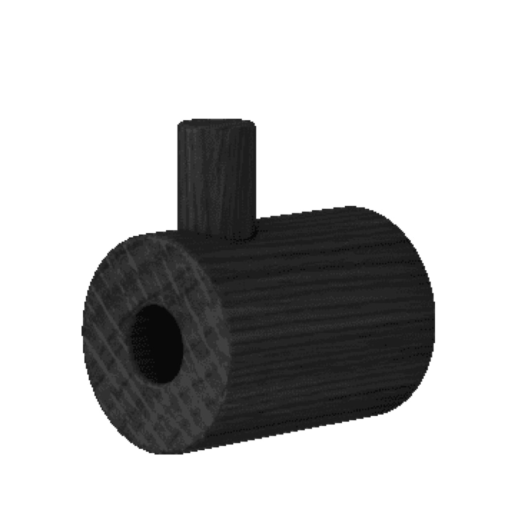 Moebe Black Oak Wall Hook: Stylish, Hidden-Screw Design for Any Décor