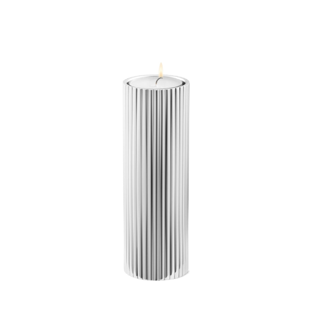 Georg Jensen Bernadotte Tealight & Candle Holder Stainless Steel, Large