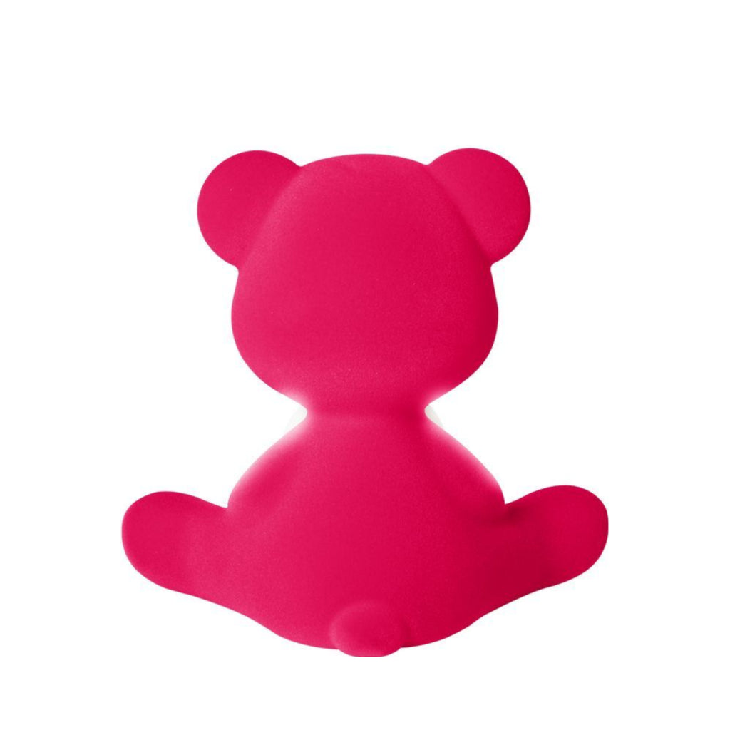 Qeeboo Teddy Girl Led Rechargeable Table Lamp Velvet Finish, Fuxia