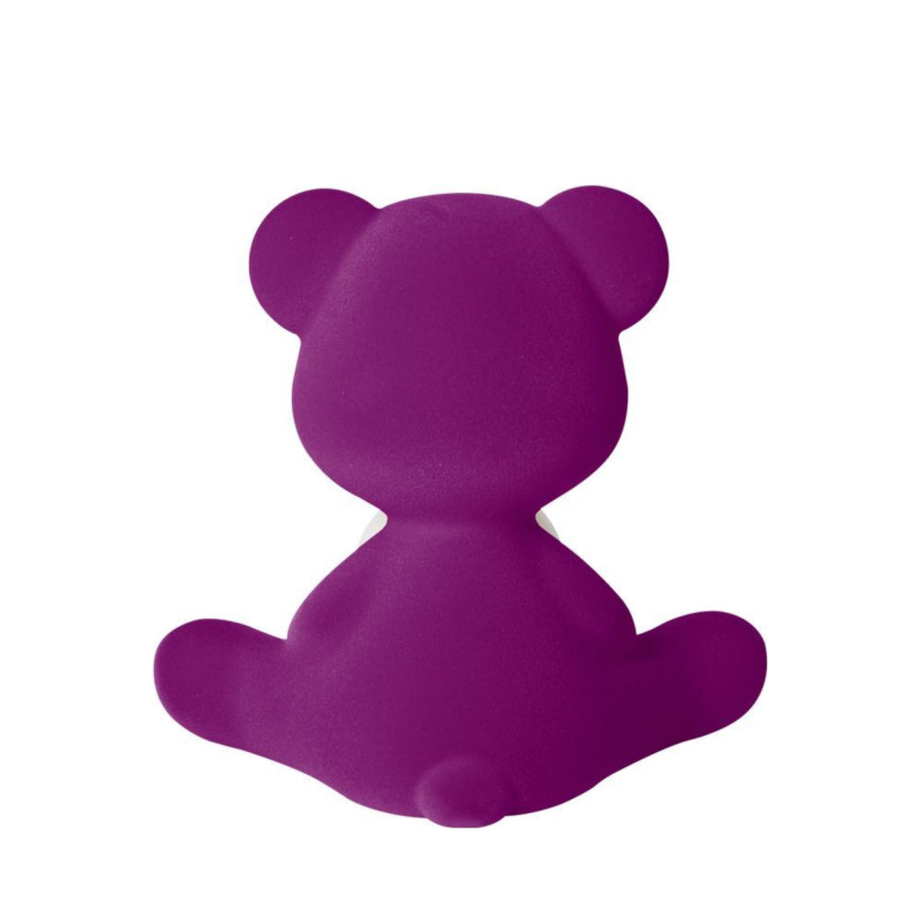 Qeeboo Teddy Girl Led Rechargeable Table Lamp Velvet Finish, Purple