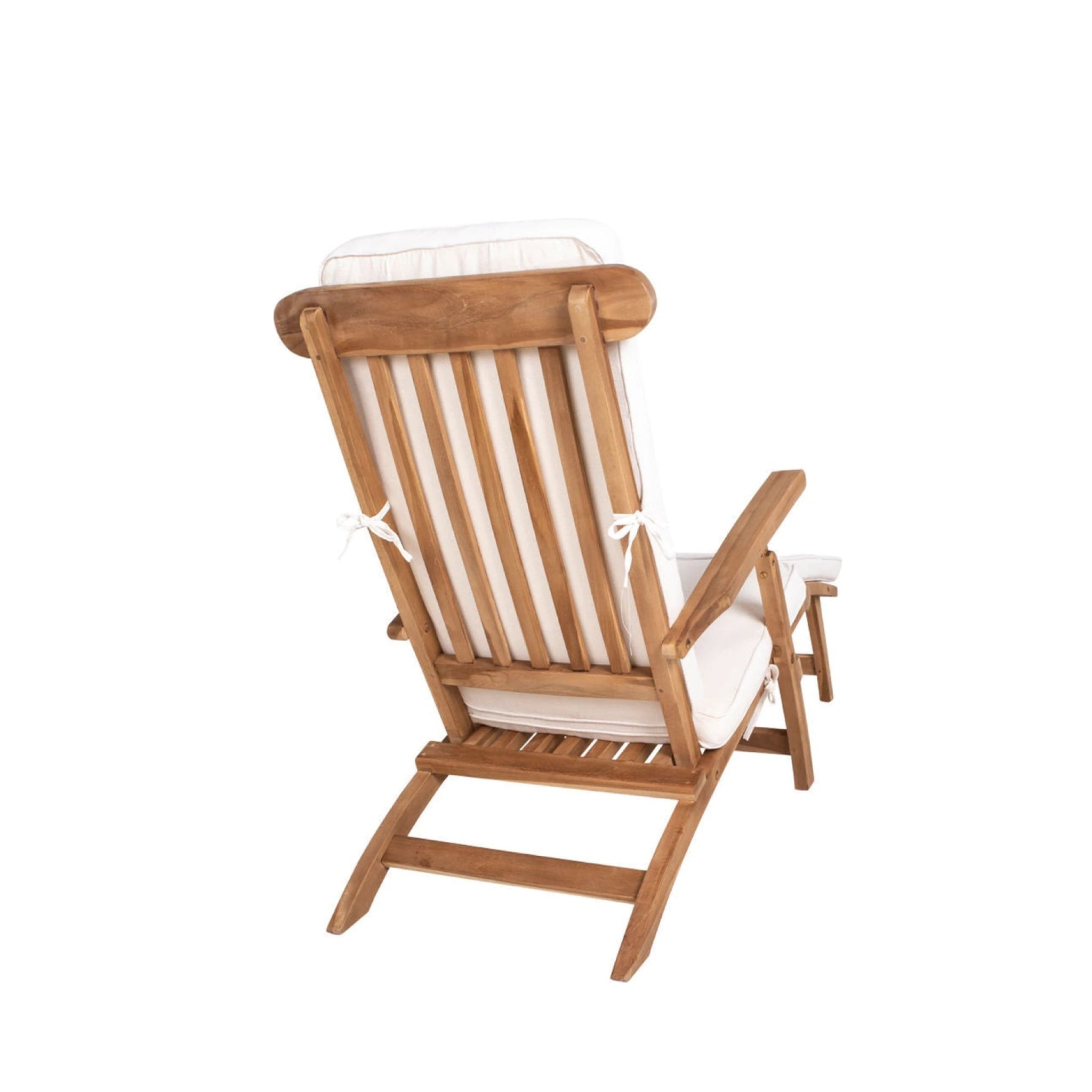 House Nordic Arrecife Cushion Deck Chair In Cotton, White
