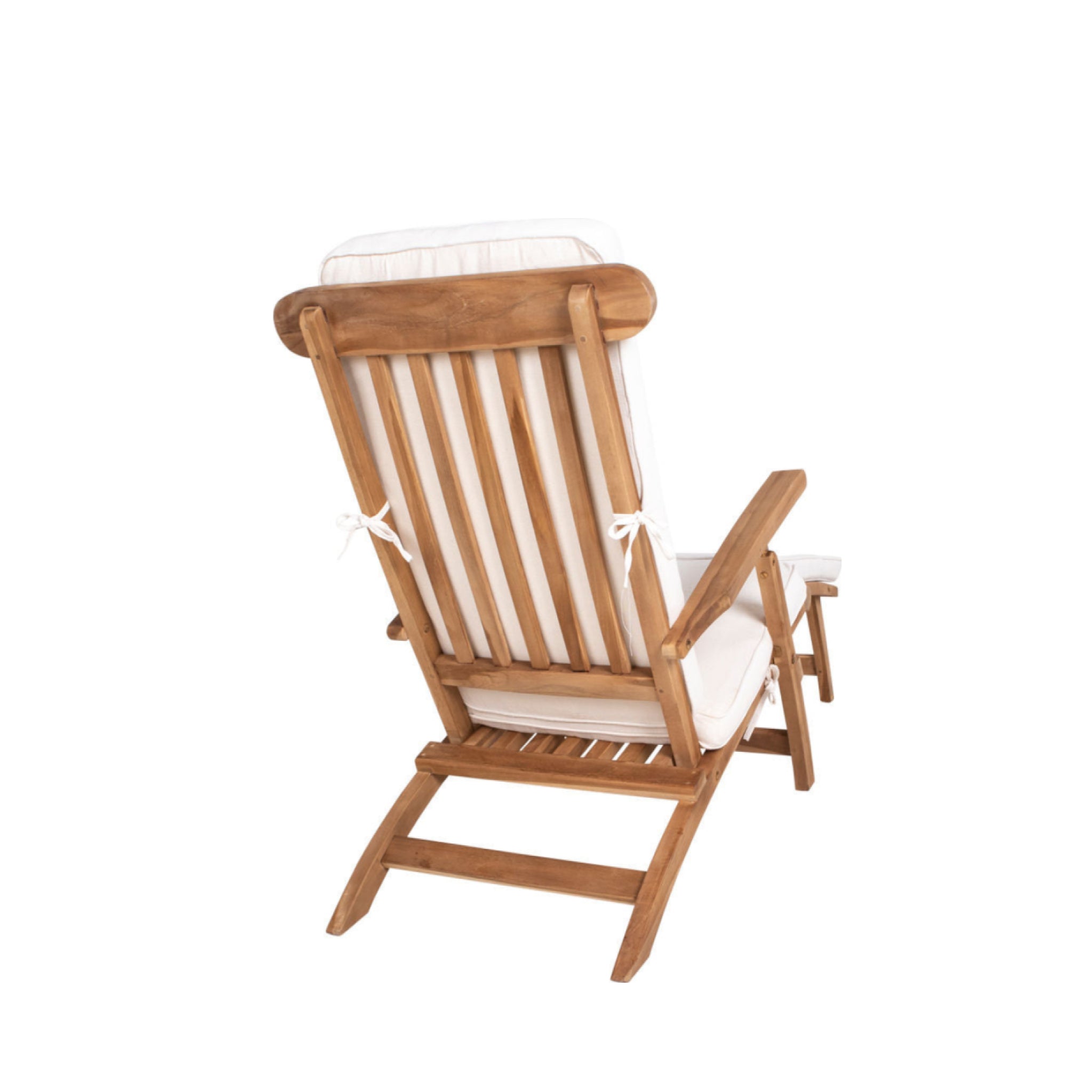 House Nordic Arrecife Cushion Deck Chair In Cotton, White