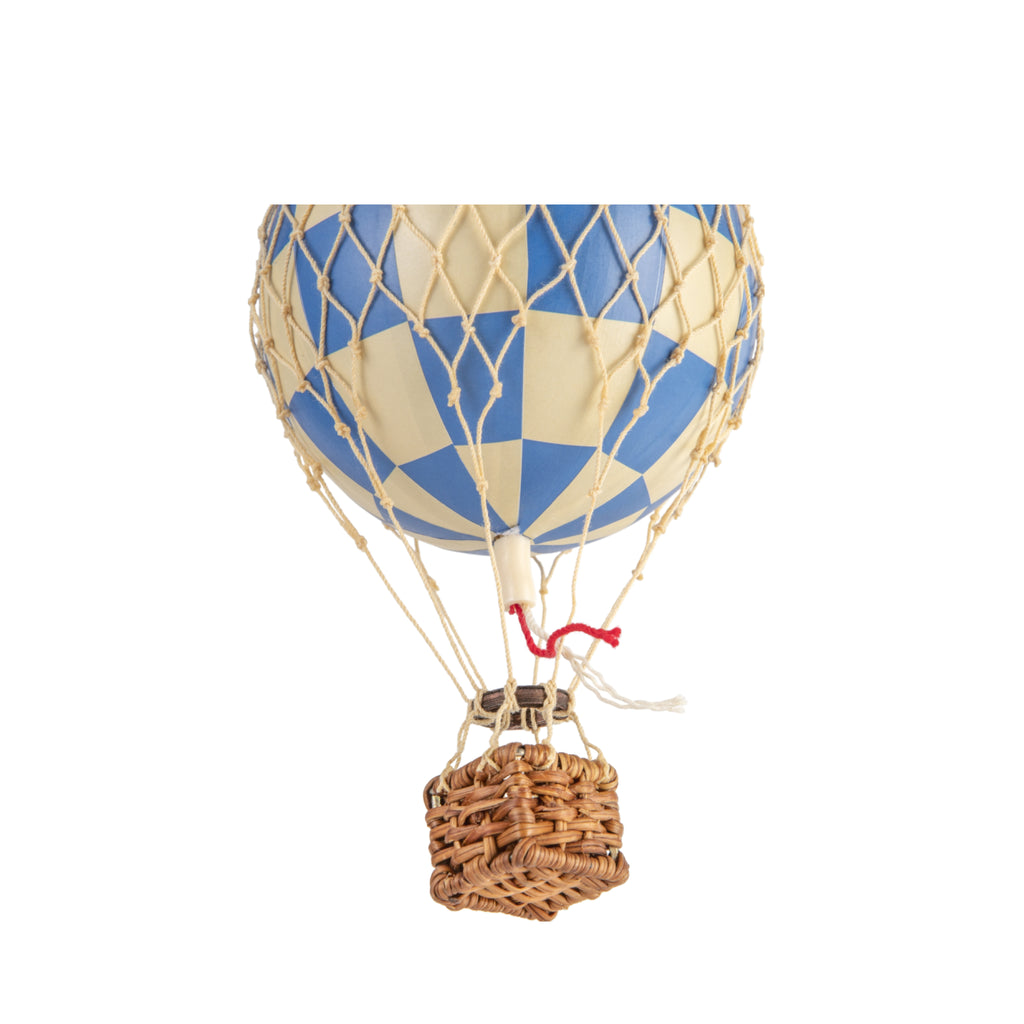 Authentic Models Floating The Skies Balloon Model, Check Blue, Ø 8.5 Cm