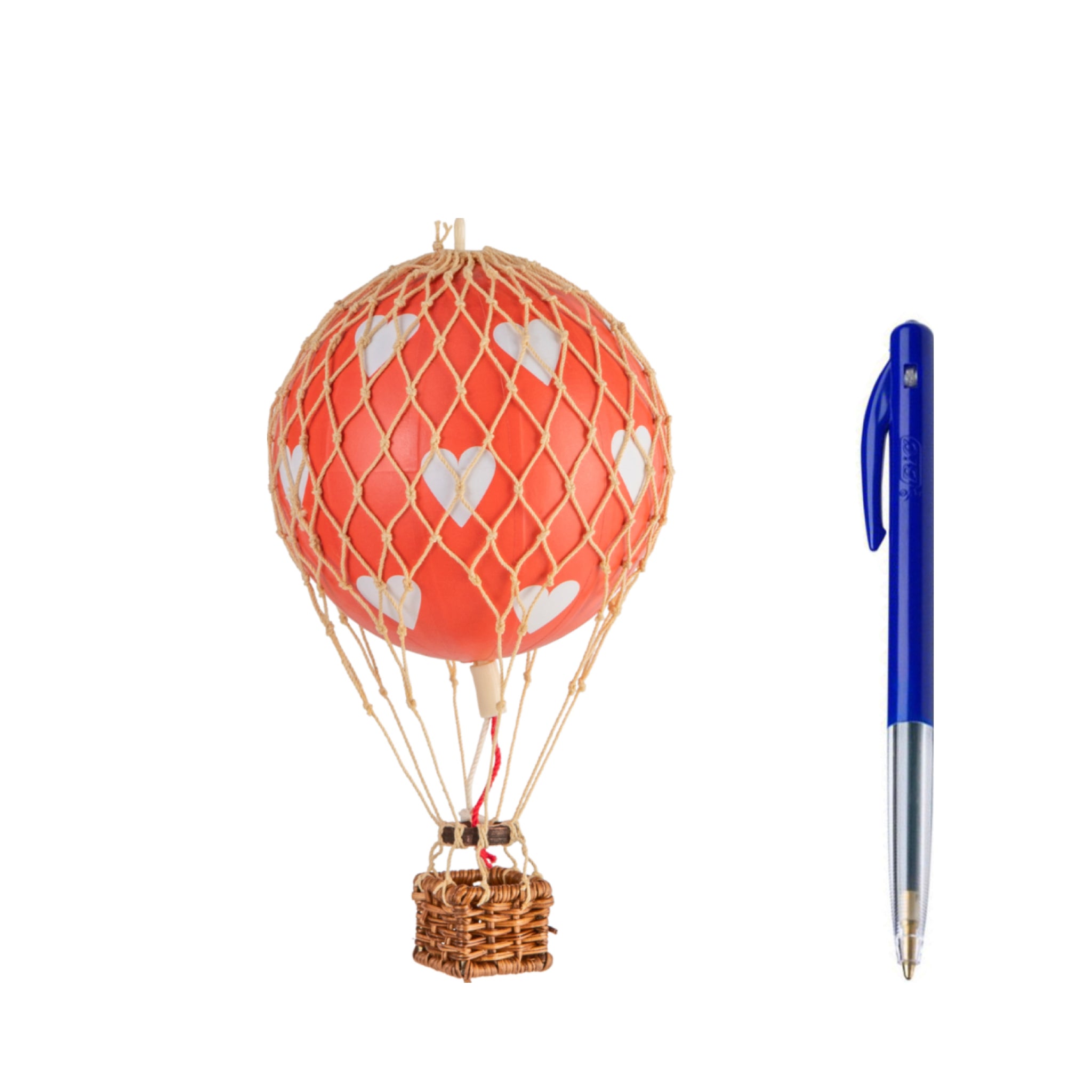 Authentic Models Floating The Skies Balloon Model, Red Hearts, Ø 8.5 Cm