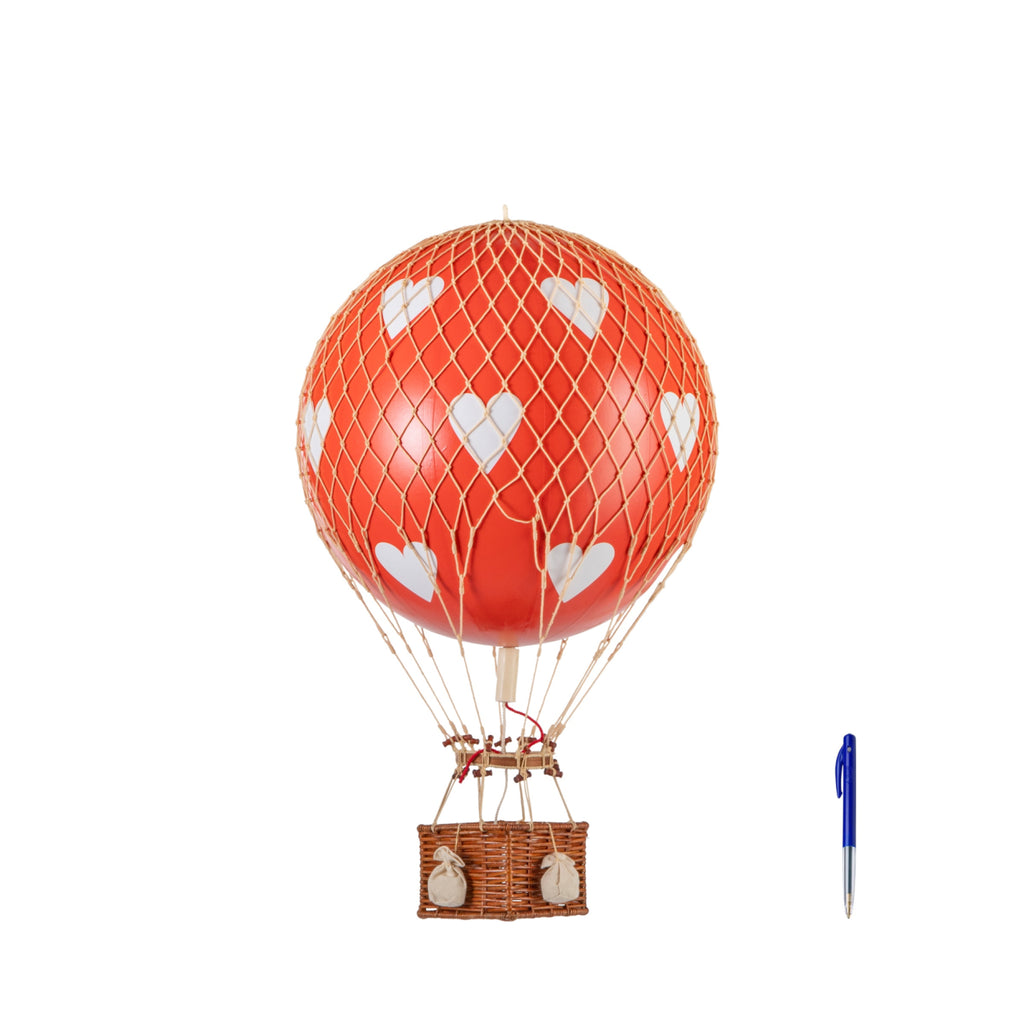 Authentic Models Royal Aero Balloon Model, Red Hearts, Ø 32 Cm
