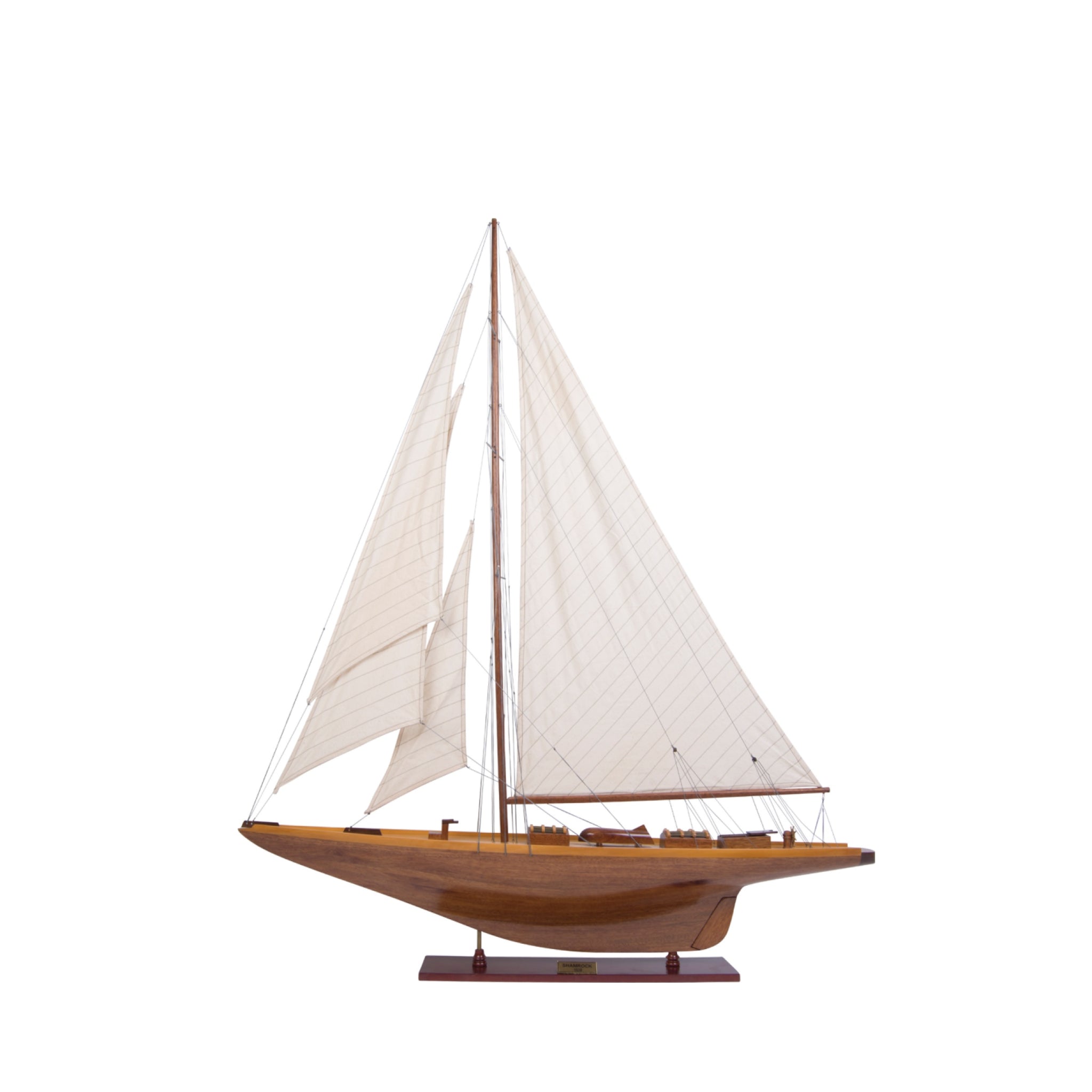 Authentic Models Shamrock Yacht Wood Sailing Ship Model